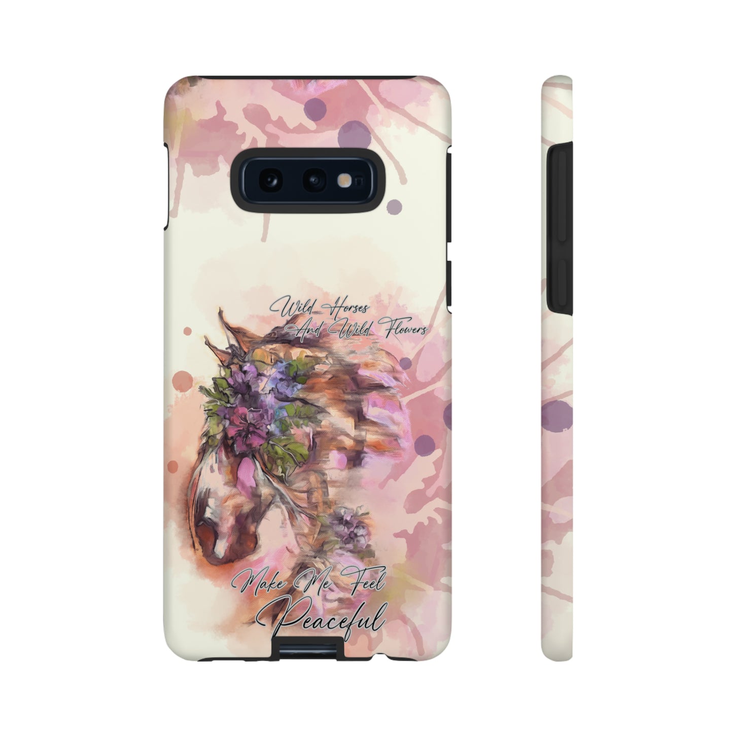 Romantic Equestrian Watercolor Horse Horse Lover Gift Study Tough Case Phone Case.