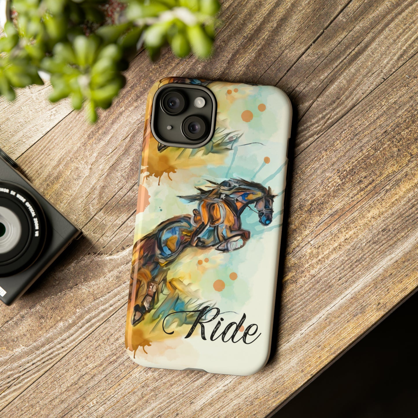 Water color Hunter Jumper Horse arena Study Tough Case Phone Case.
