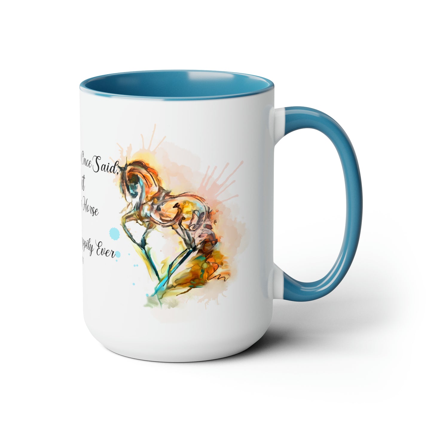 Copy of Copy of Pegasus Water color art . Horse Lover Gift -Two-Tone Coffee Mugs, 15oz