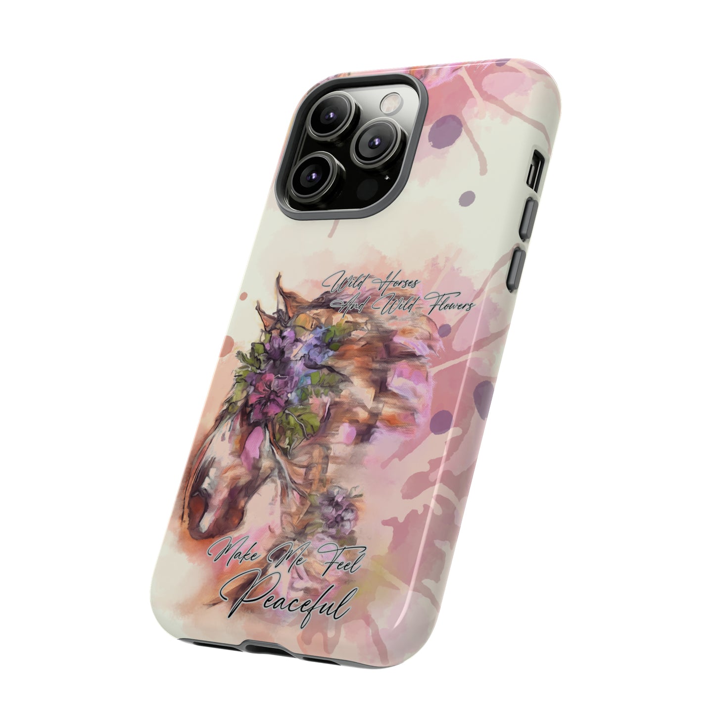 Romantic Equestrian Watercolor Horse Horse Lover Gift Study Tough Case Phone Case.