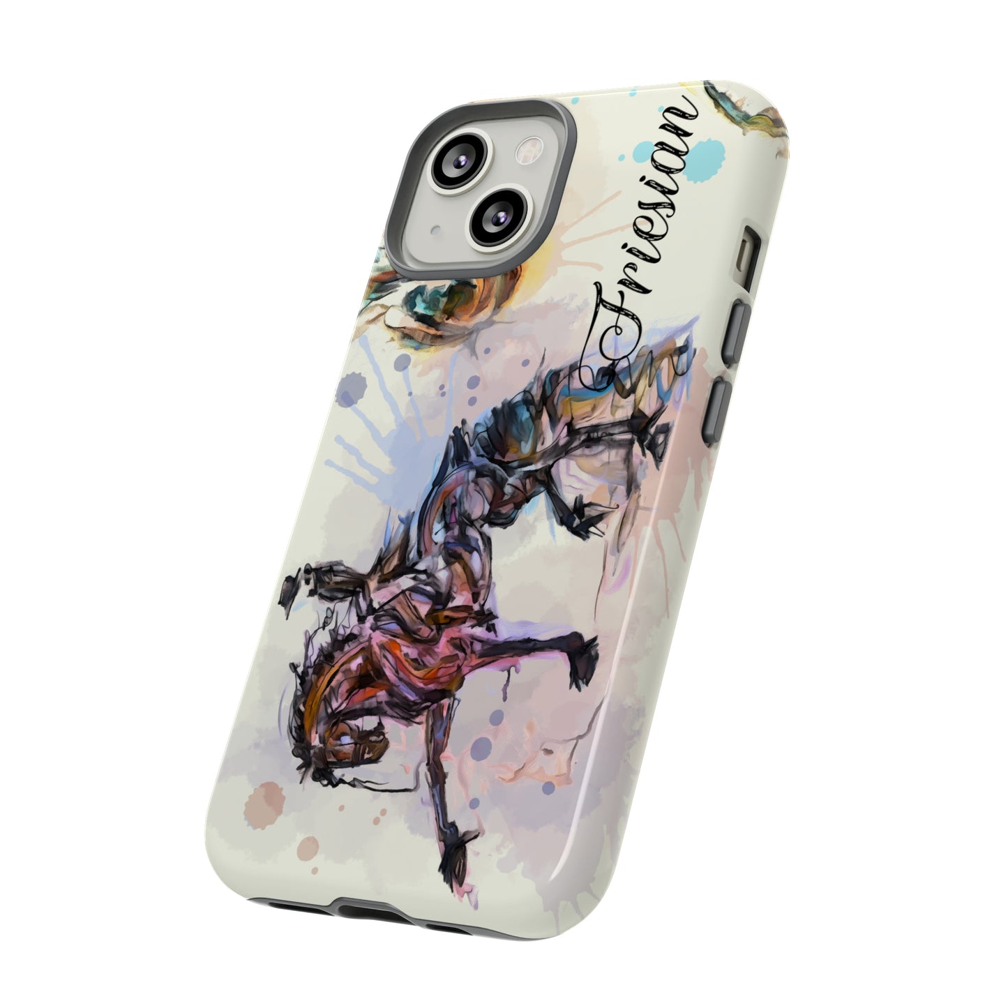 Friesian Watercolor Horse Horse Lover Gift Study Tough Case Phone Case.