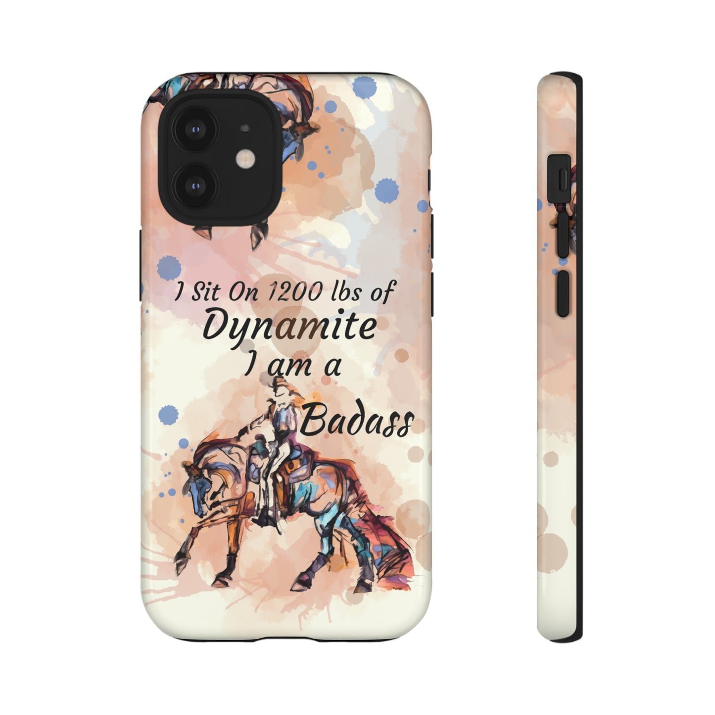Swearing Western Watercolor Horse Horse Lover Gift Study Tough Case Phone Case.