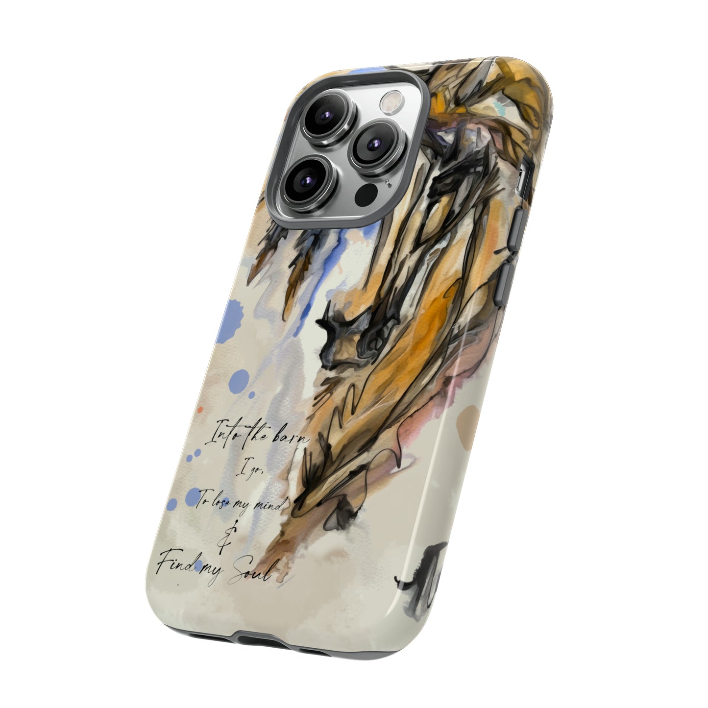 Inspirational Watercolor Horse Horse Lover Gift Study Tough Case Phone Case.