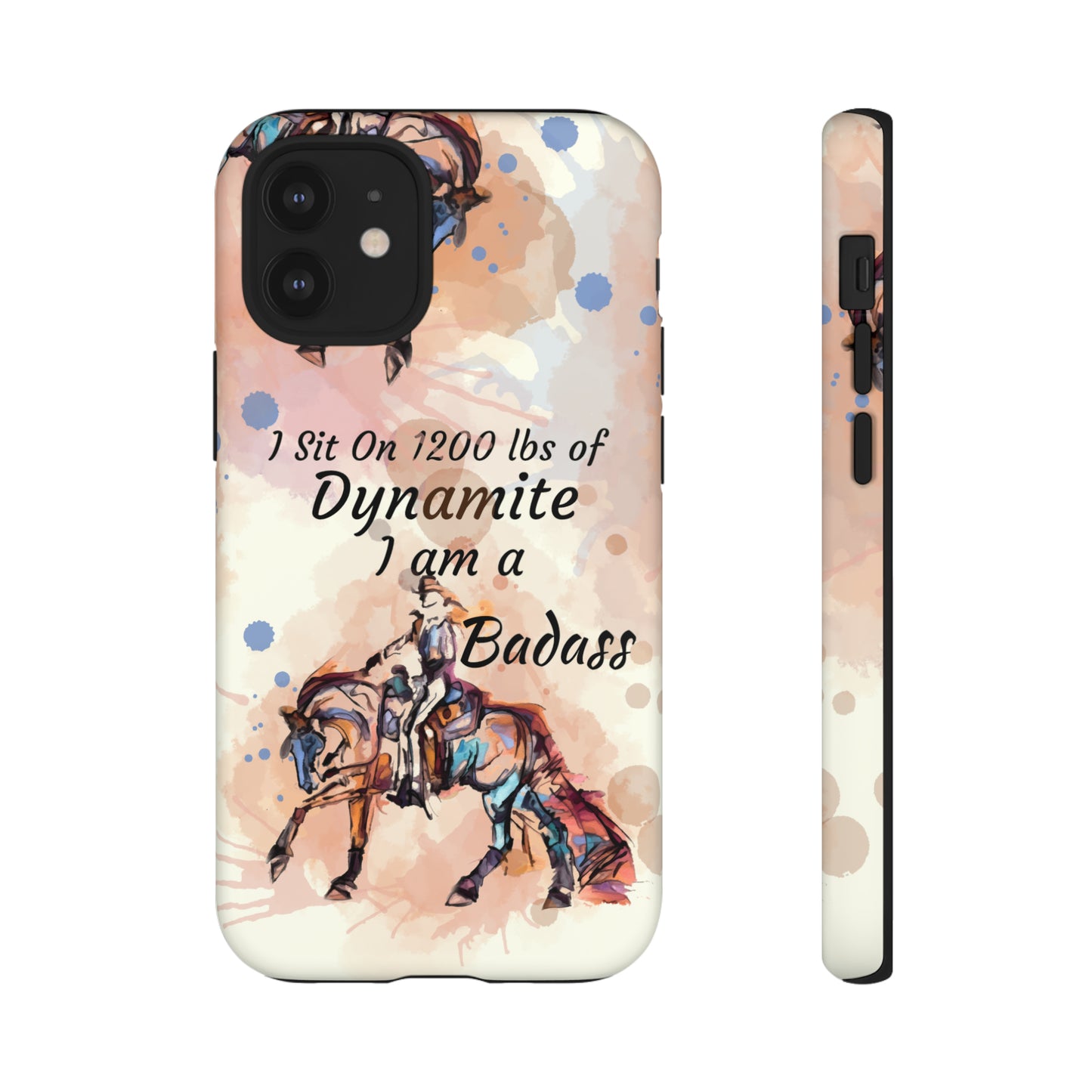 Swearing Western Watercolor Horse Horse Lover Gift Study Tough Case Phone Case.