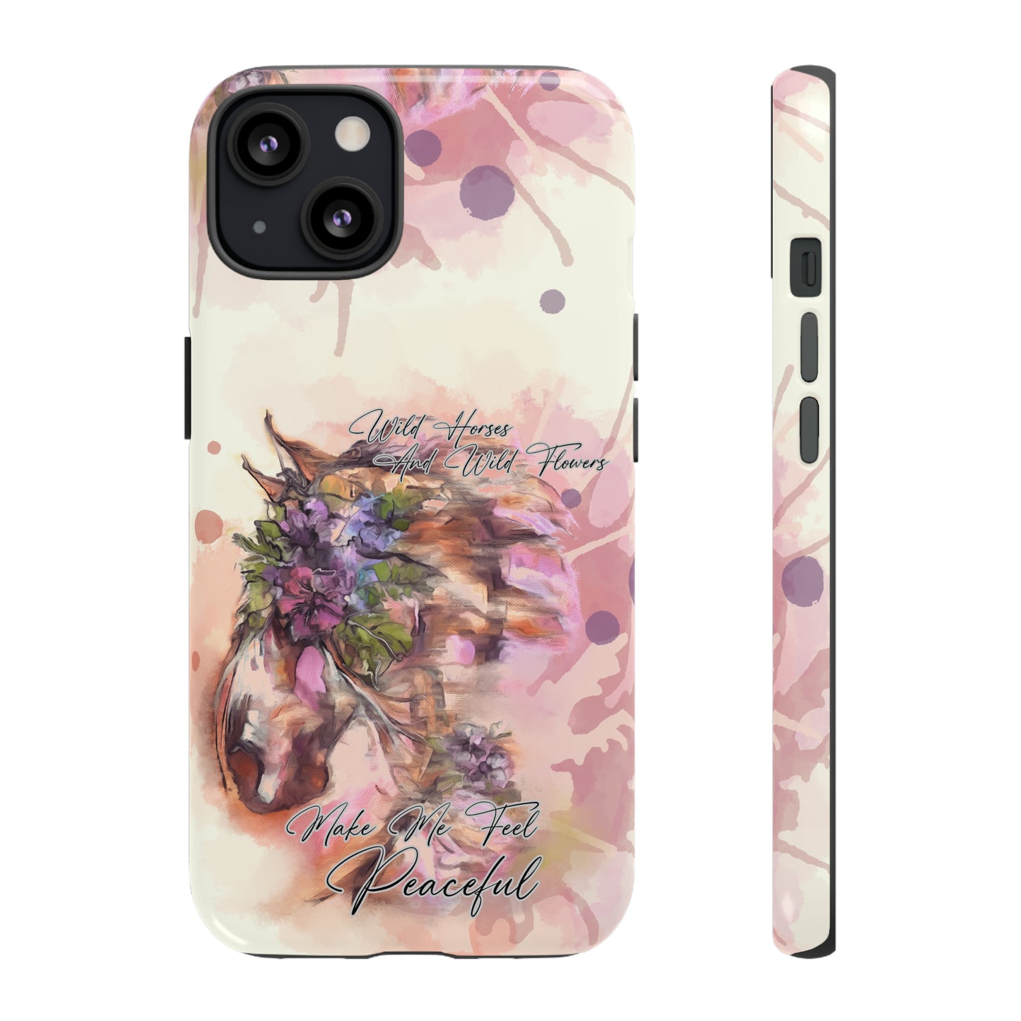 Romantic Equestrian Watercolor Horse Horse Lover Gift Study Tough Case Phone Case.
