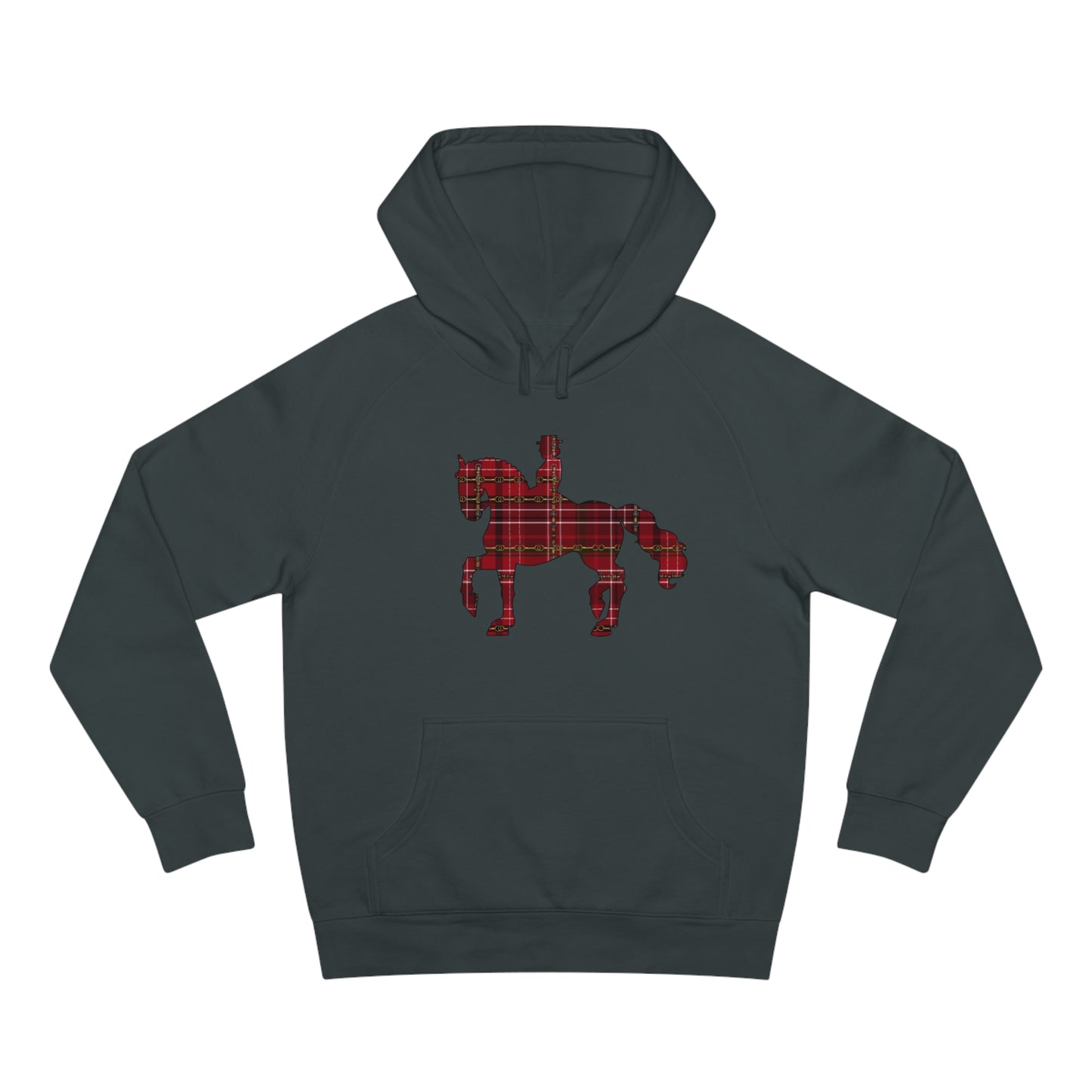 Christmas Piaffe Plaid "Oh What fun it is to ride" Dressage Unisex Supply Hoodie