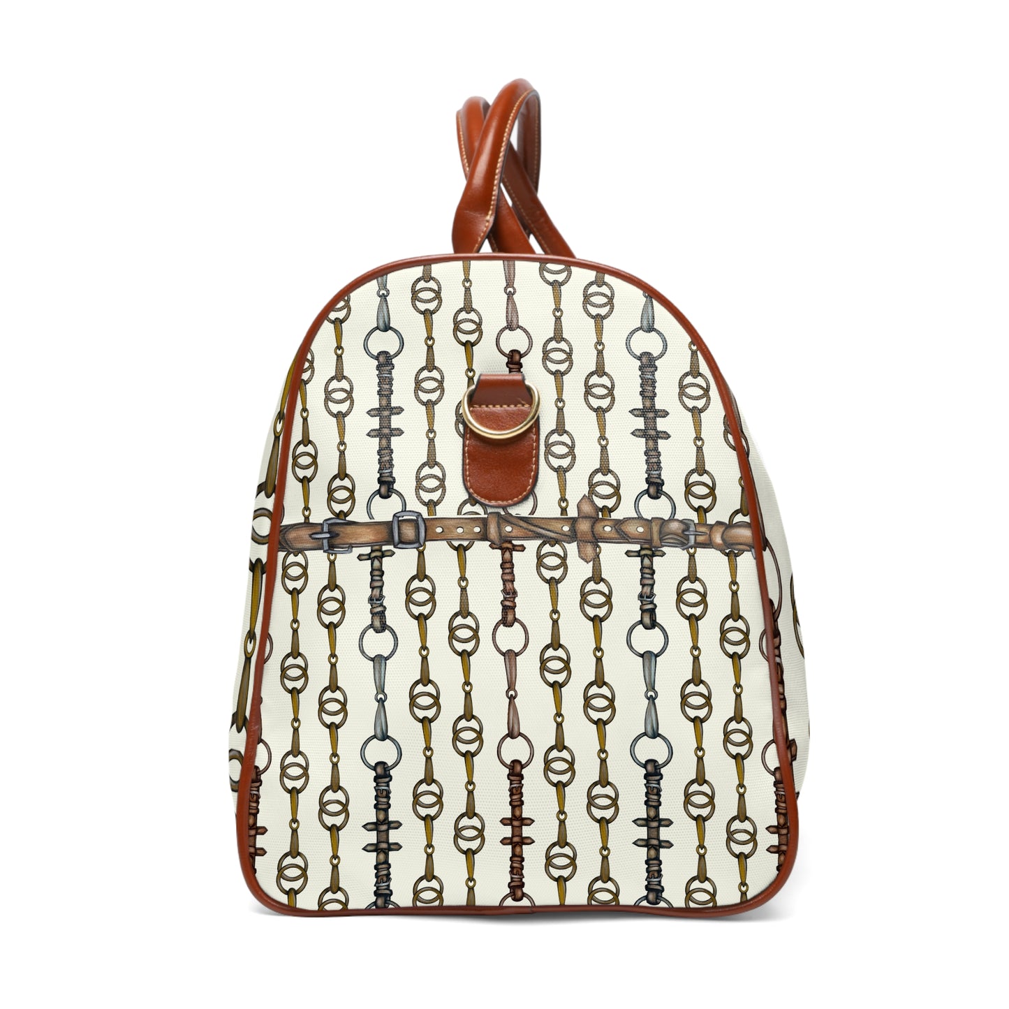 Snaffle Bit and Reins Design Waterproof Travel Bag