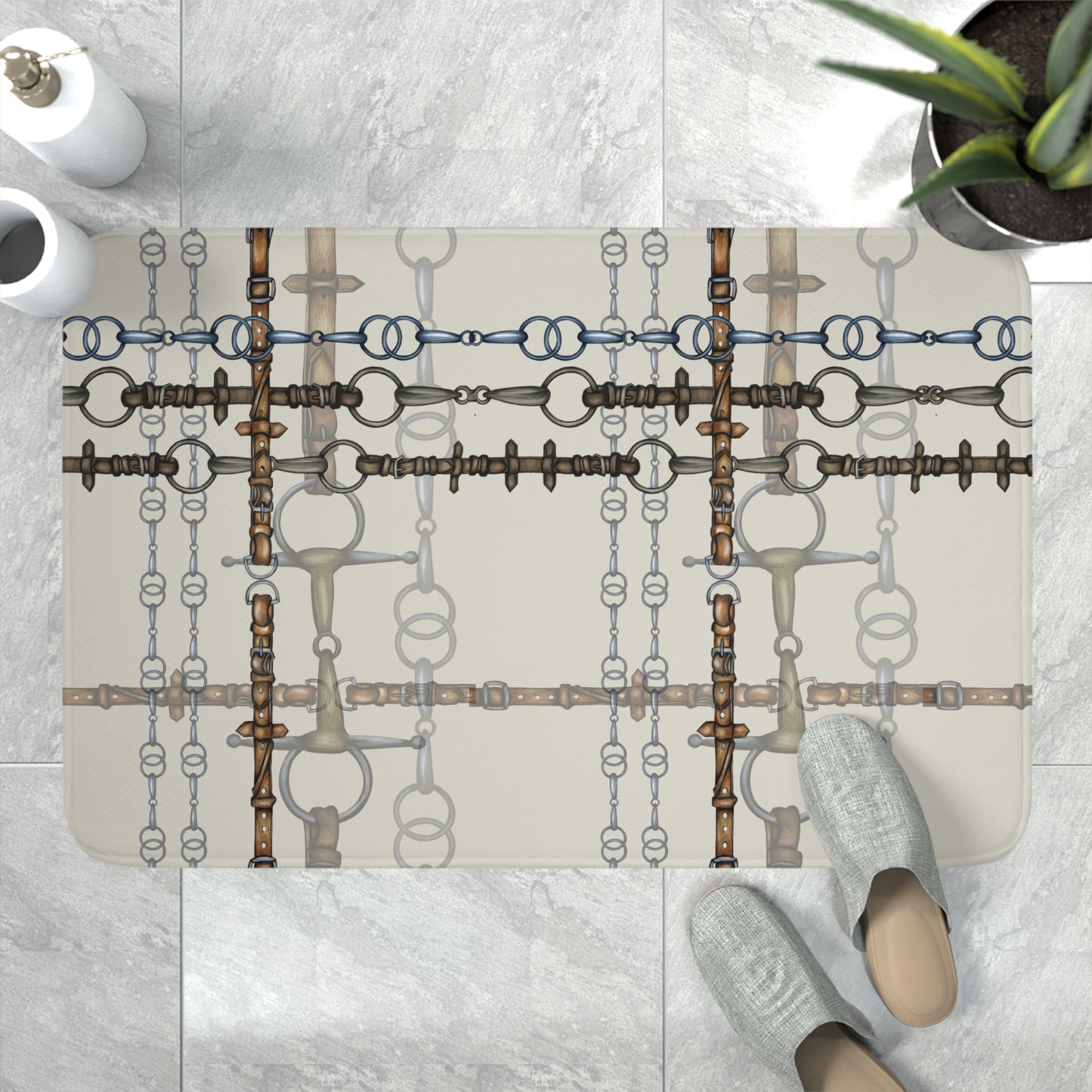 Snaffle Bit Memory Foam Bath Mat