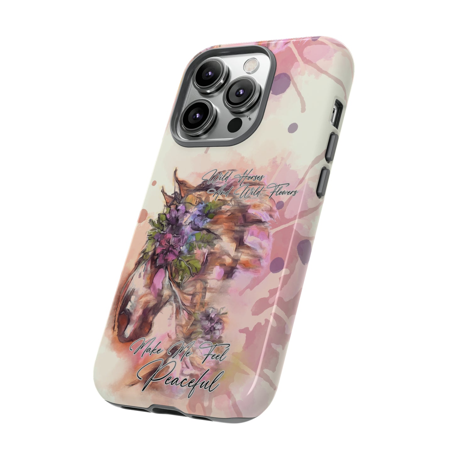 Romantic Equestrian Watercolor Horse Horse Lover Gift Study Tough Case Phone Case.