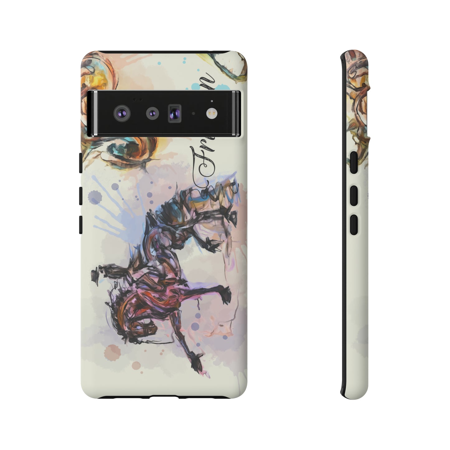 Friesian Watercolor Horse Horse Lover Gift Study Tough Case Phone Case.