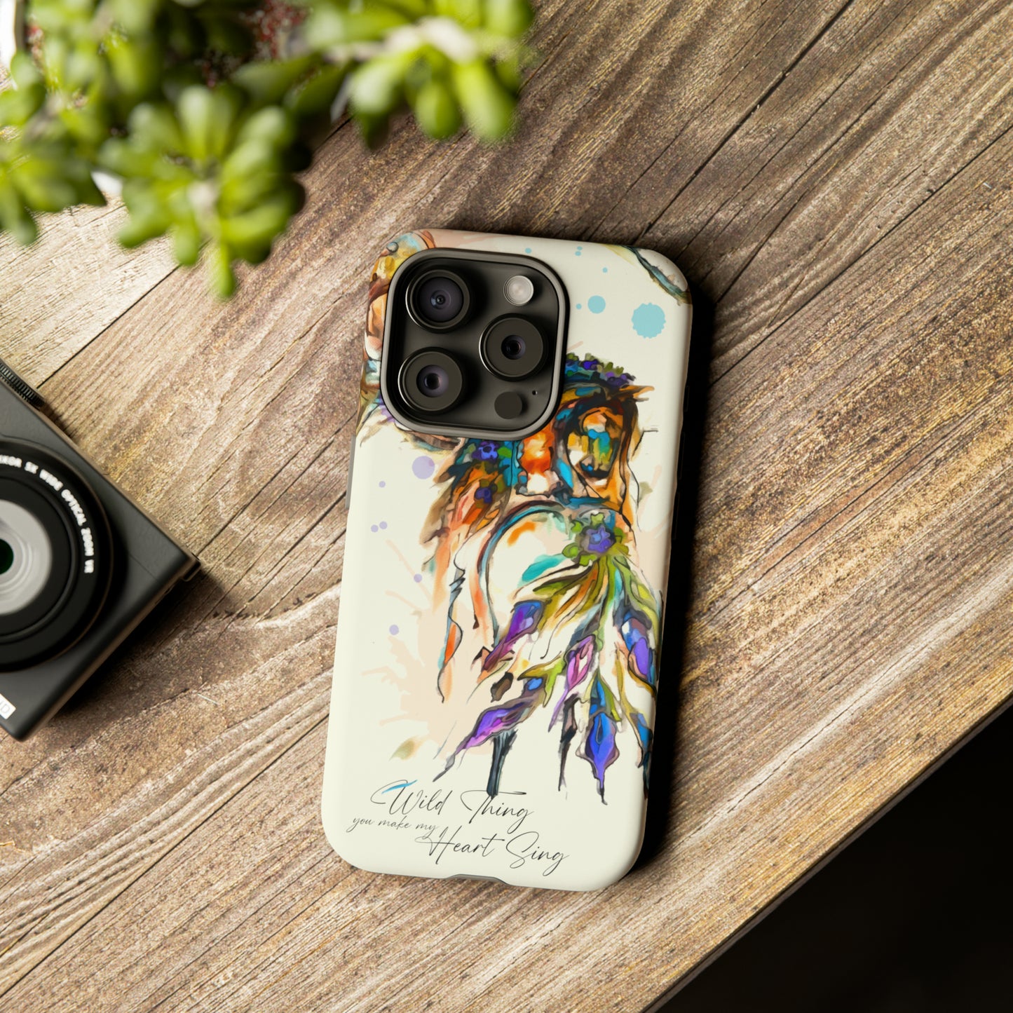Watercolor Horse Horse Lover Gift Study Tough Case Phone Case.