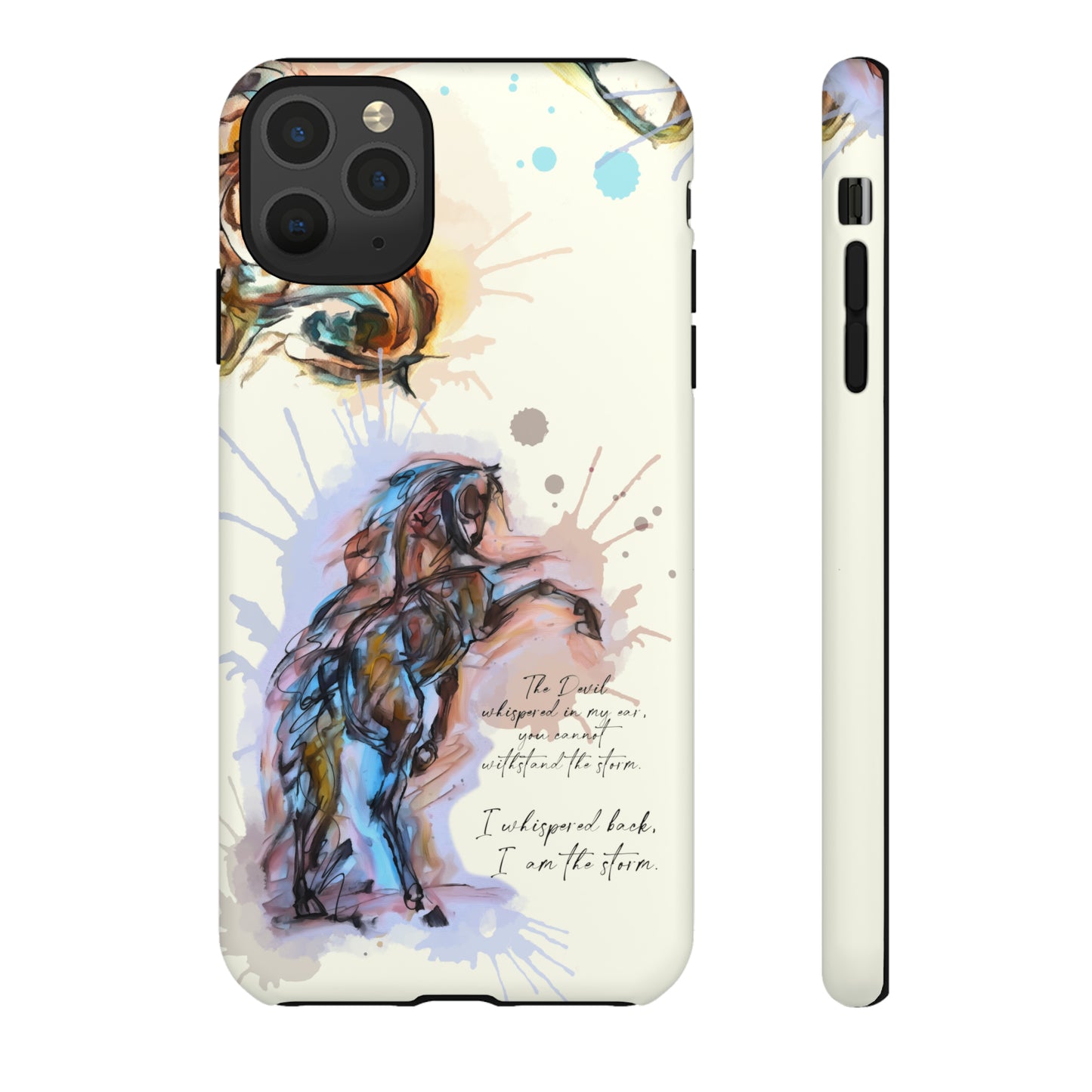 Inspirational Watercolor Horse Horse Lover Gift Study Tough Case Phone Case.