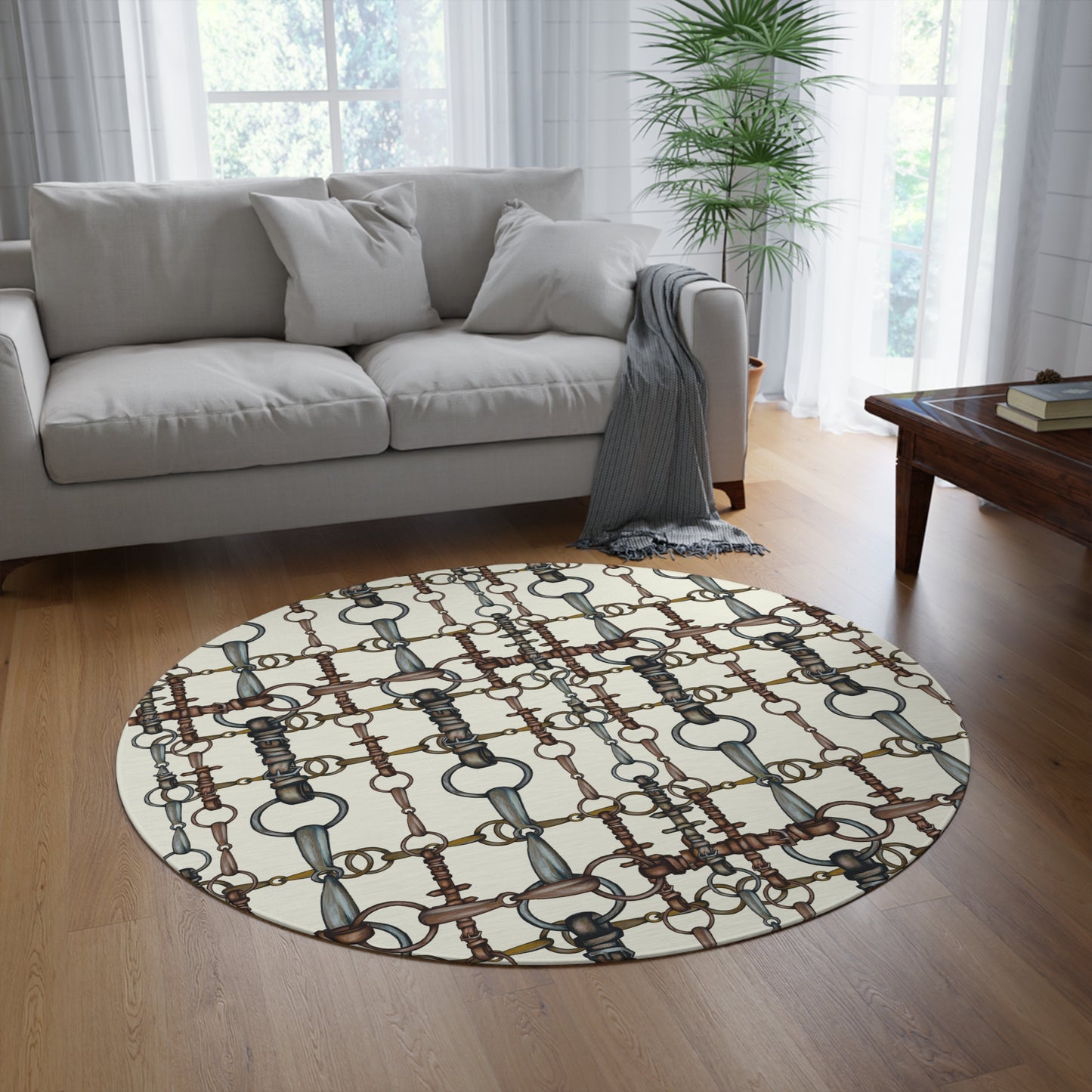Snaffle Bit Equestrian Round Rug
