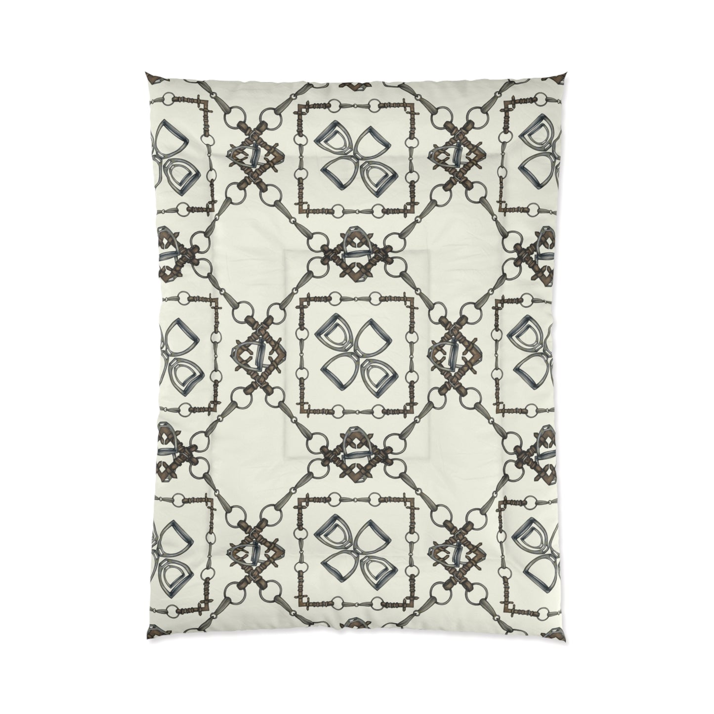 Equestrian Snaffle Bit Comforter - Custom Colors Available