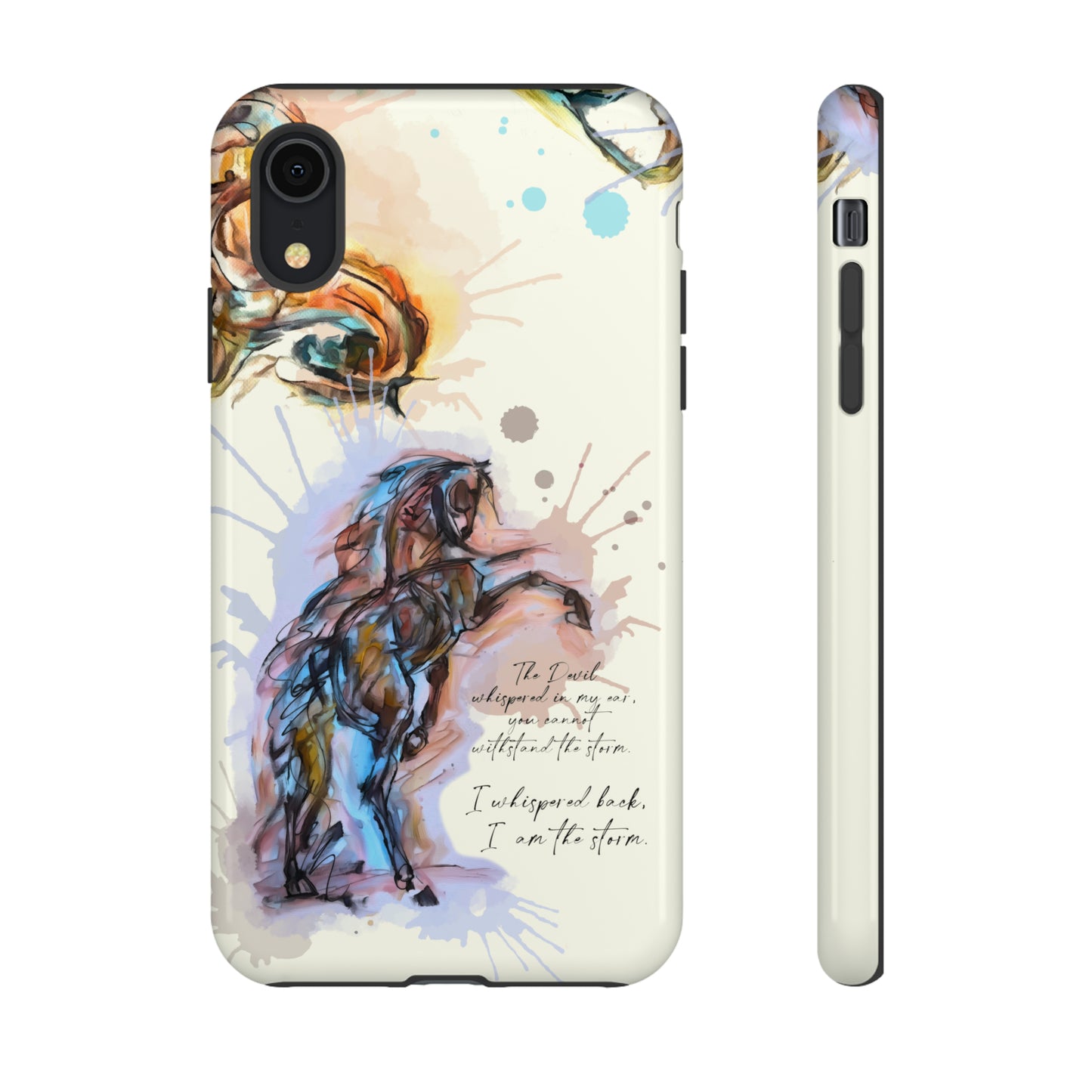 Inspirational Watercolor Horse Horse Lover Gift Study Tough Case Phone Case.