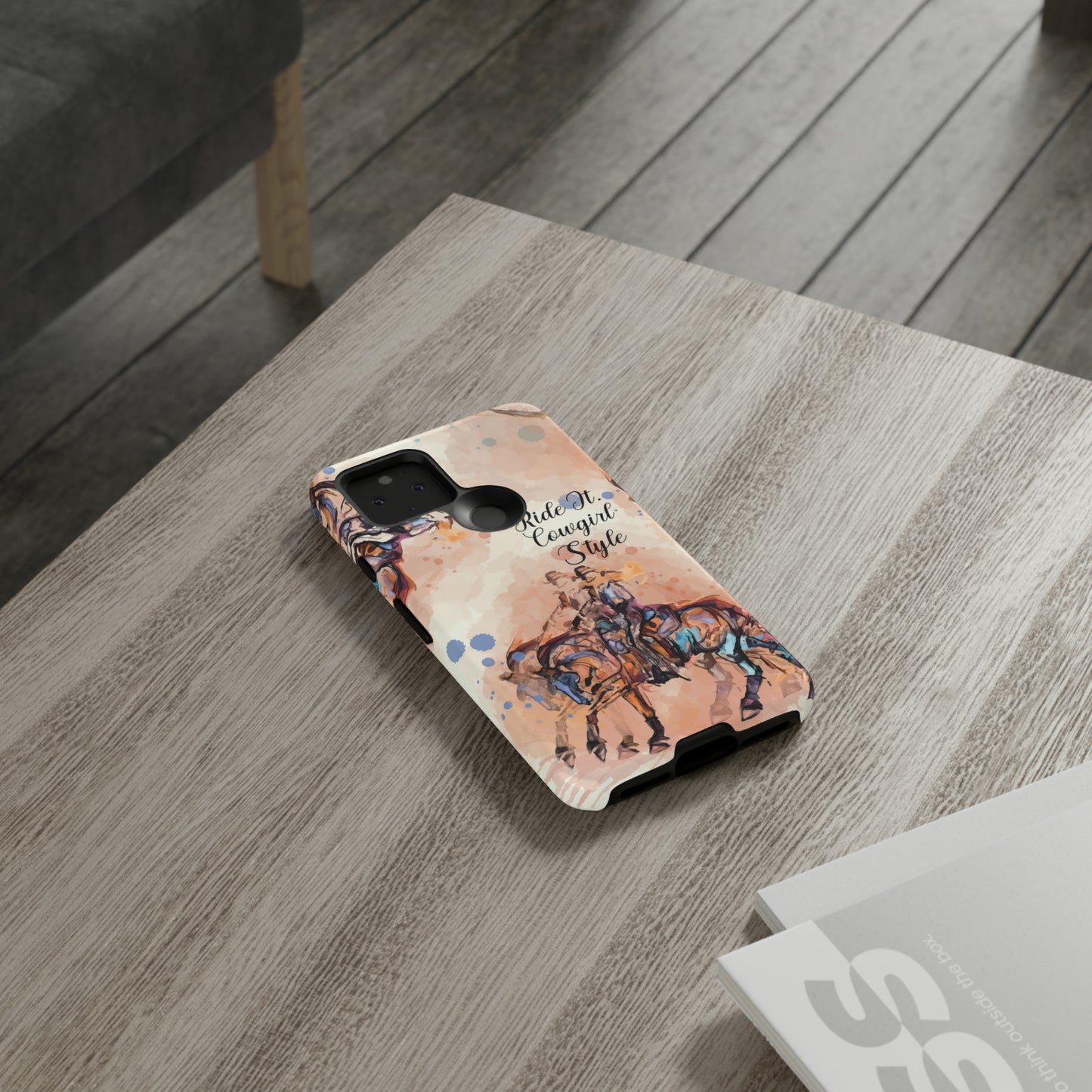 Raunchy Western Horse Watercolor Horse Horse Lover Gift Study Tough Case Phone Case.