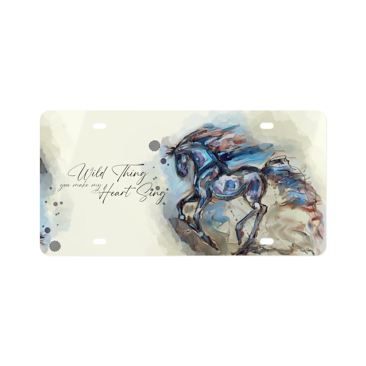 Equestrian Art License Plate Horse Lover Gift