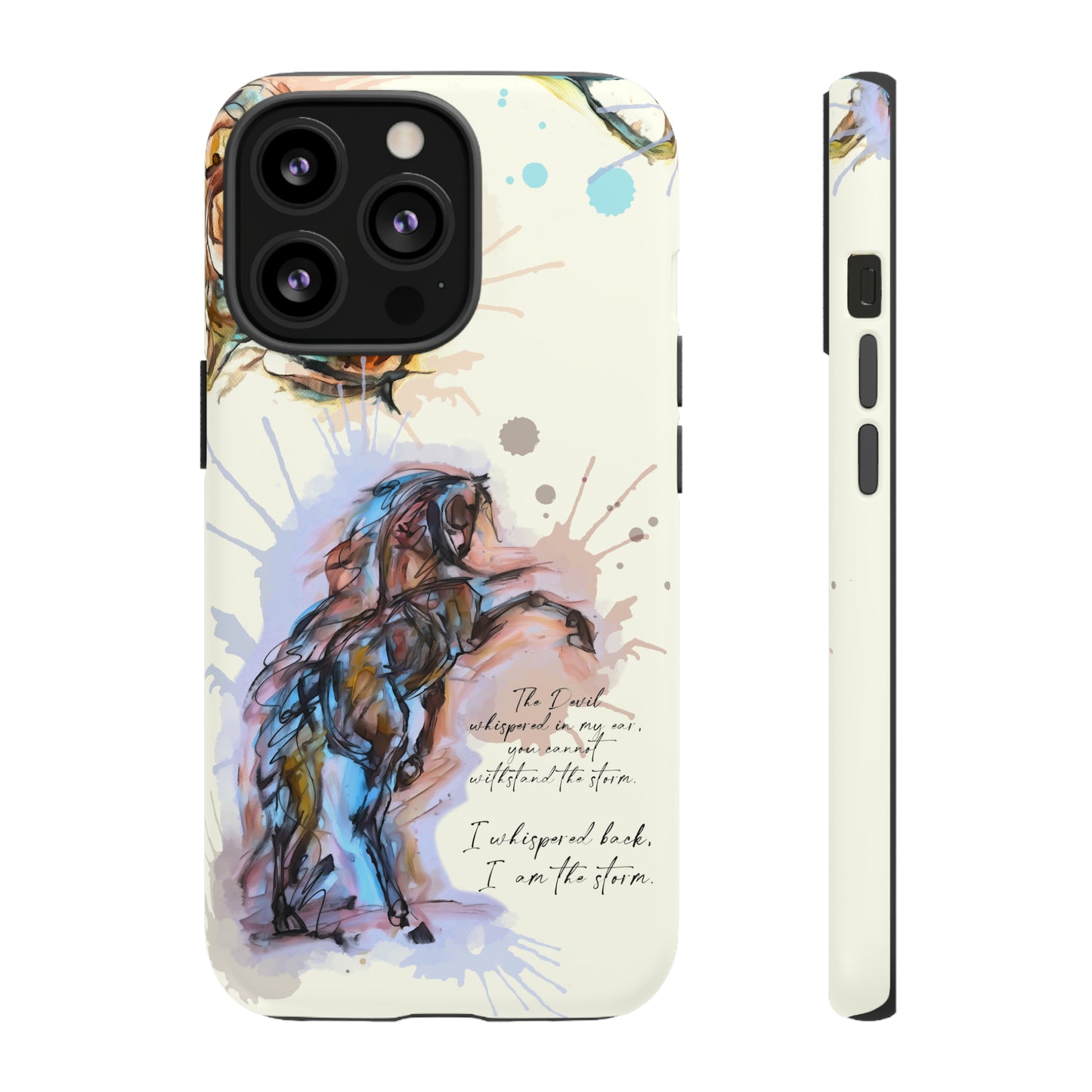 Inspirational Watercolor Horse Horse Lover Gift Study Tough Case Phone Case.