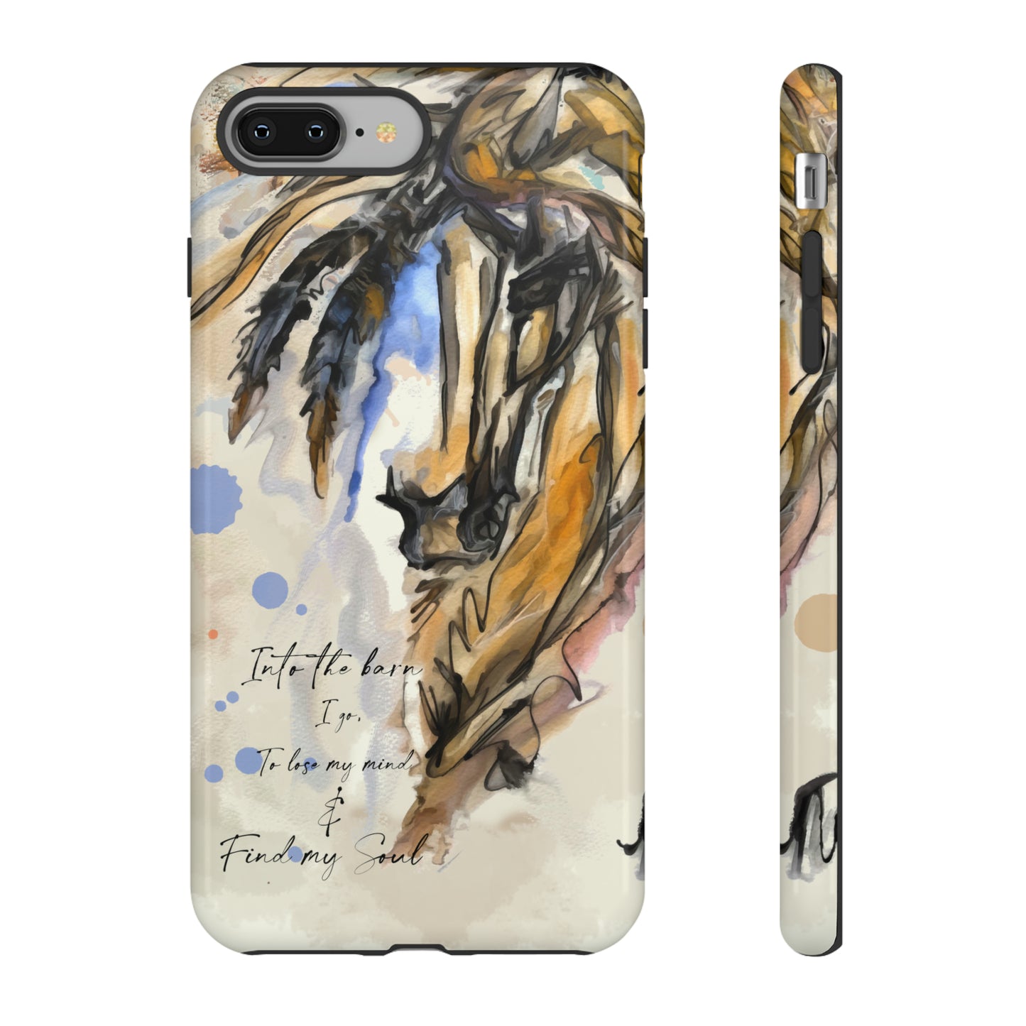 Inspirational Watercolor Horse Horse Lover Gift Study Tough Case Phone Case.