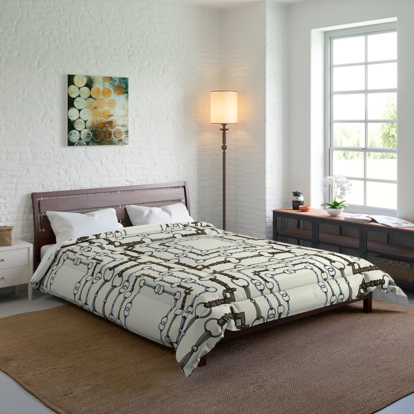 Equestrian Snaffle Bit Comforter - Custom Colors Available