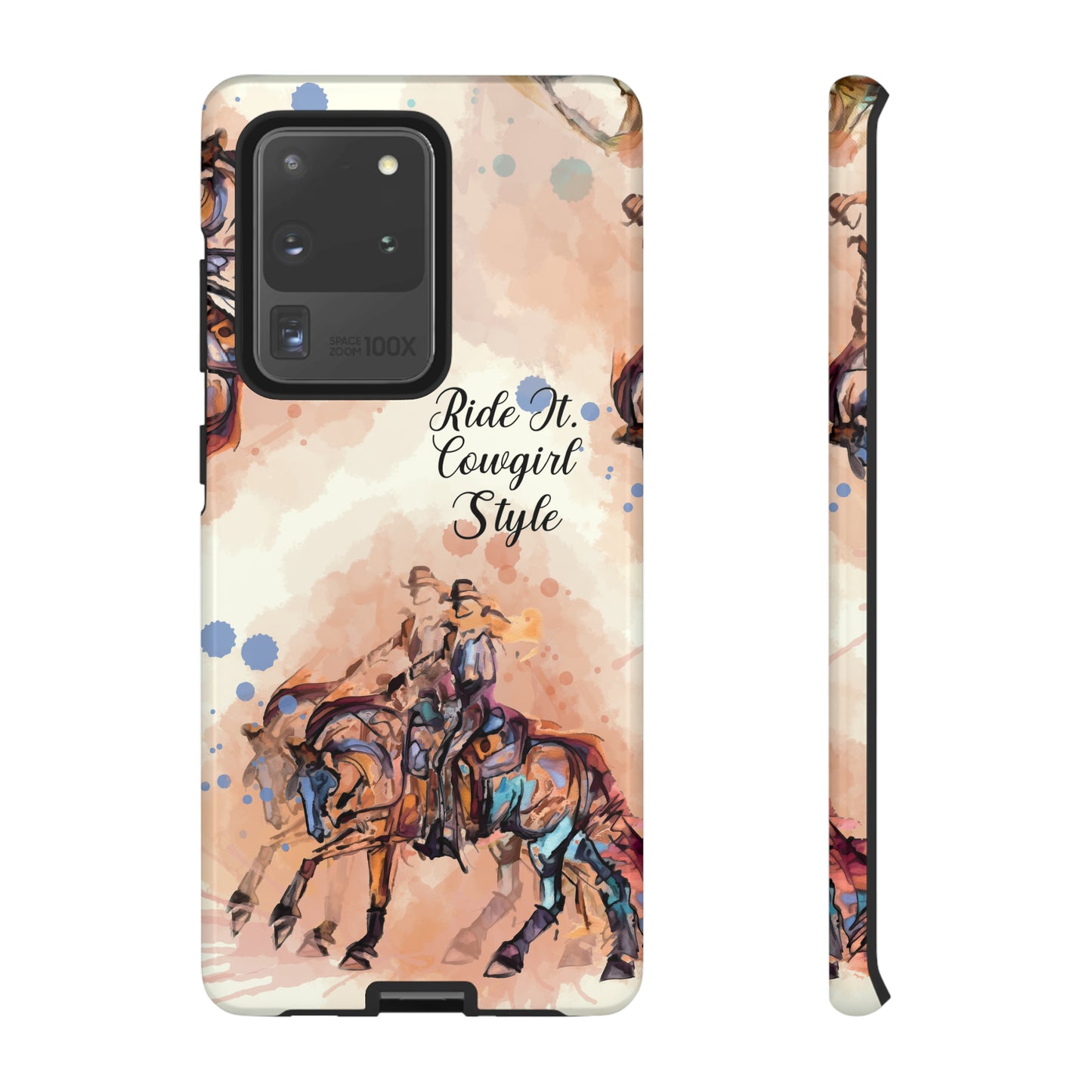 Raunchy Western Horse Watercolor Horse Horse Lover Gift Study Tough Case Phone Case.