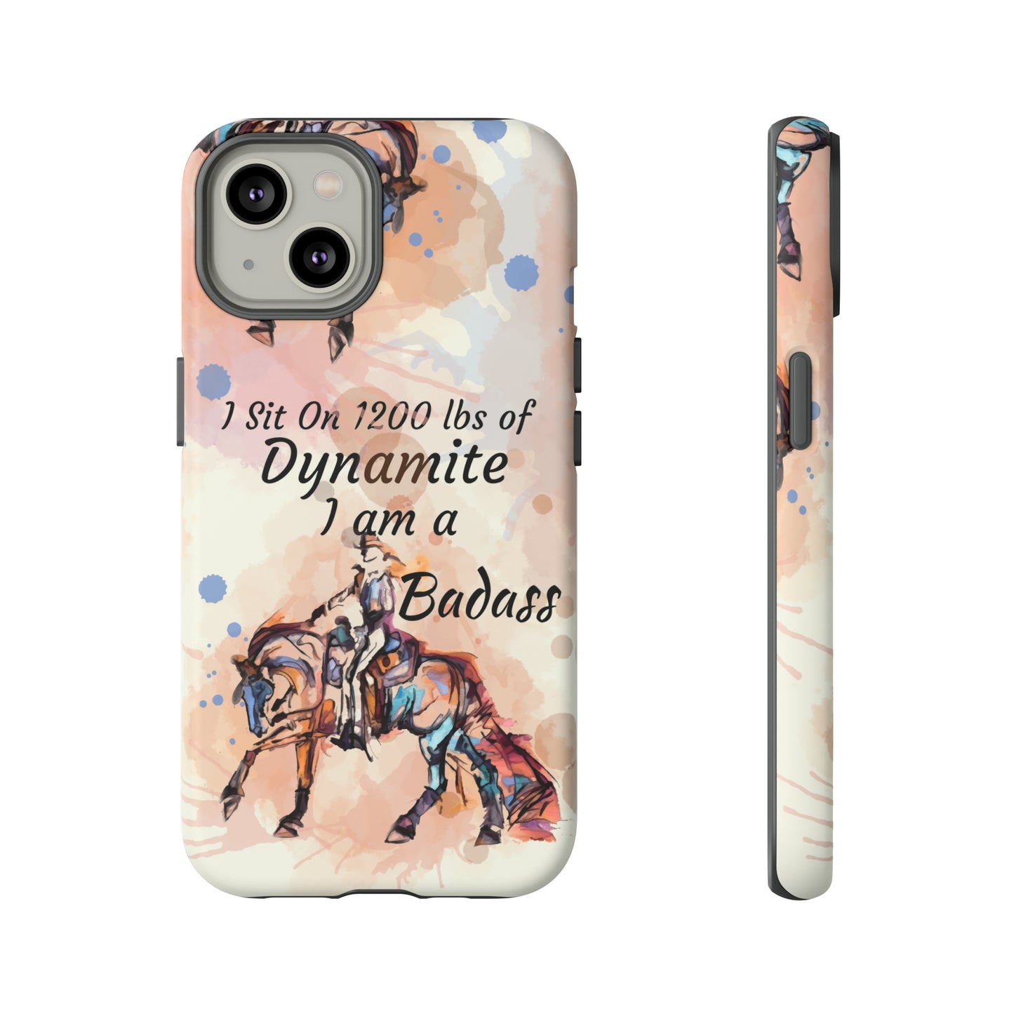 Swearing Western Watercolor Horse Horse Lover Gift Study Tough Case Phone Case.