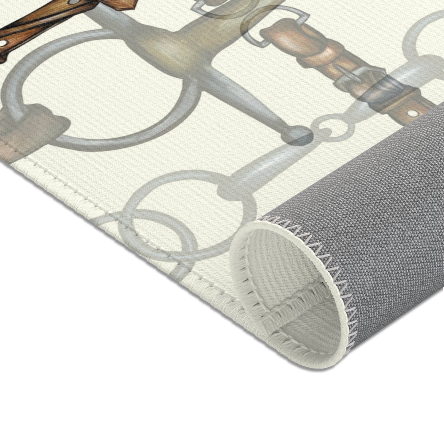 Copy of Original Equestrian Artwork Area Rug - Show Stall Mat - Tack Room Rug - Horse Lovers Gift