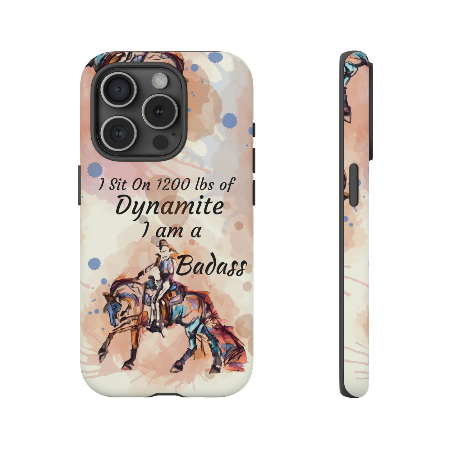 Swearing Western Watercolor Horse Horse Lover Gift Study Tough Case Phone Case.