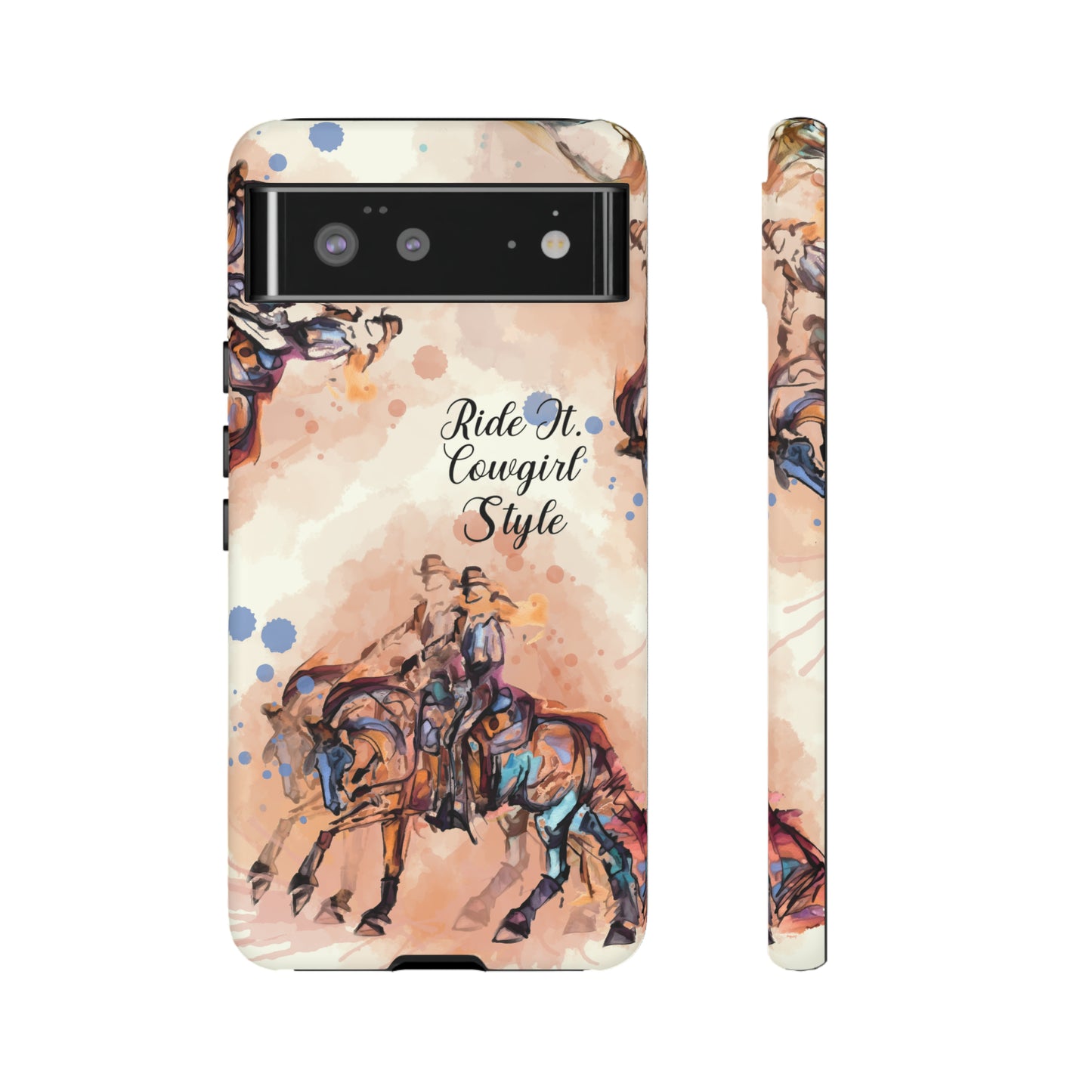 Raunchy Western Horse Watercolor Horse Horse Lover Gift Study Tough Case Phone Case.