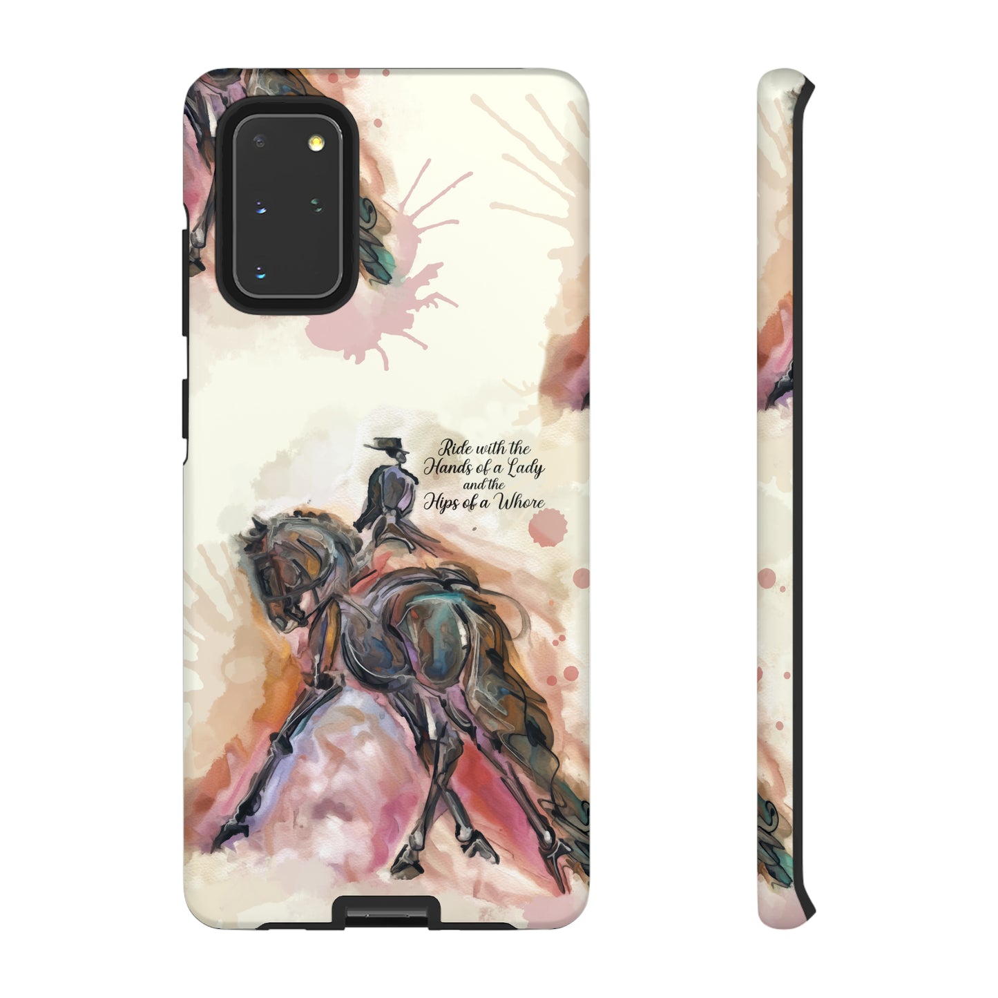 Raunchy Dressage Watercolor Horse Horse Lover Gift Study Tough Case Phone Case.