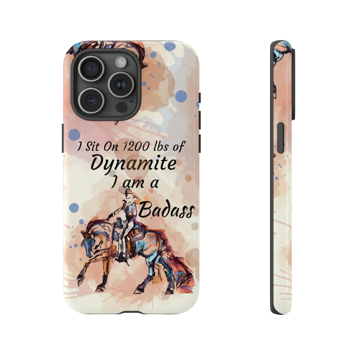 Swearing Western Watercolor Horse Horse Lover Gift Study Tough Case Phone Case.
