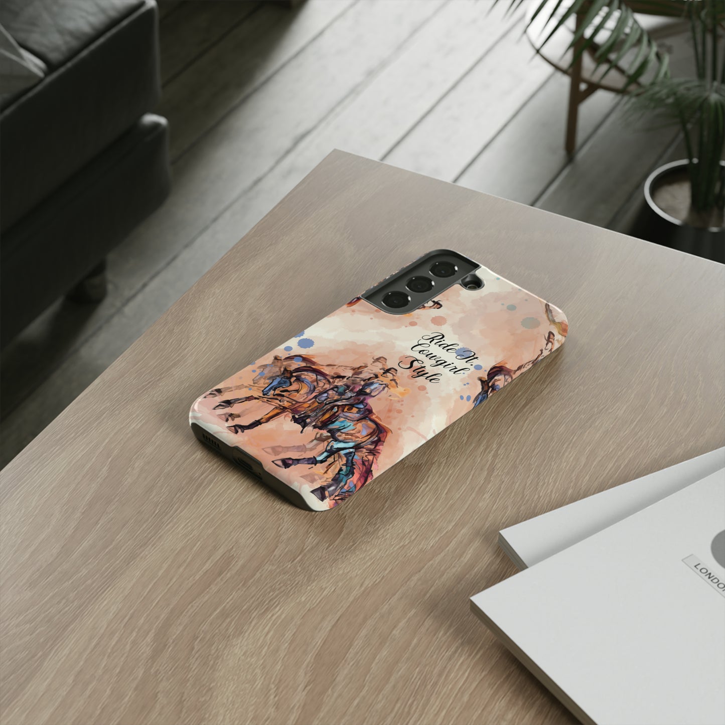 Raunchy Western Horse Watercolor Horse Horse Lover Gift Study Tough Case Phone Case.