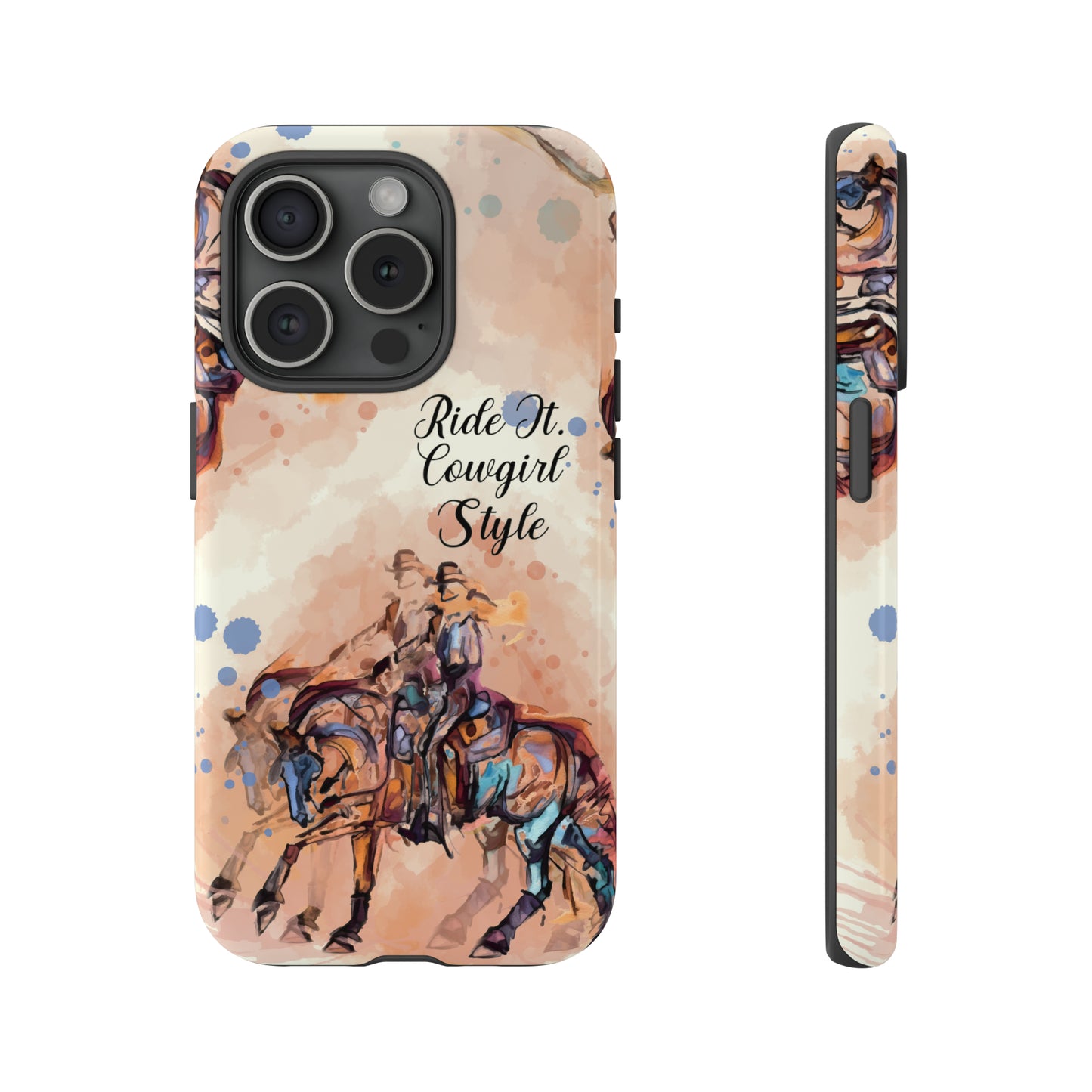 Raunchy Western Horse Watercolor Horse Horse Lover Gift Study Tough Case Phone Case.
