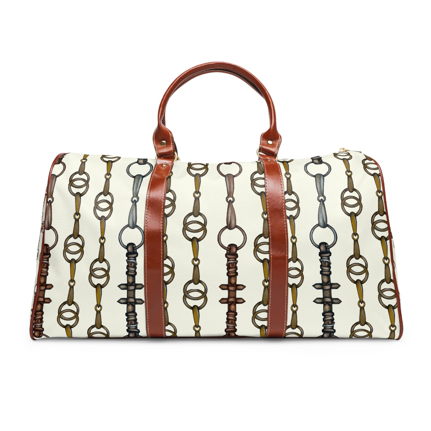 Snaffle Bit and Reins Design Waterproof Travel Bag