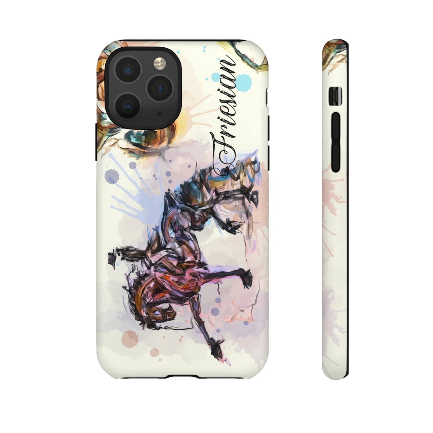 Friesian Watercolor Horse Horse Lover Gift Study Tough Case Phone Case.
