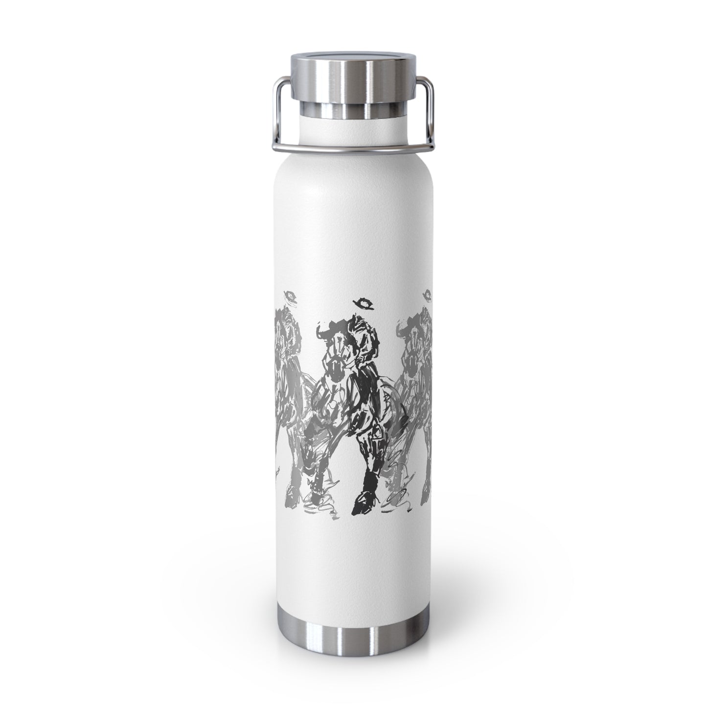 Graphic Dressage color Copper Vacuum Insulated Bottle, 22oz