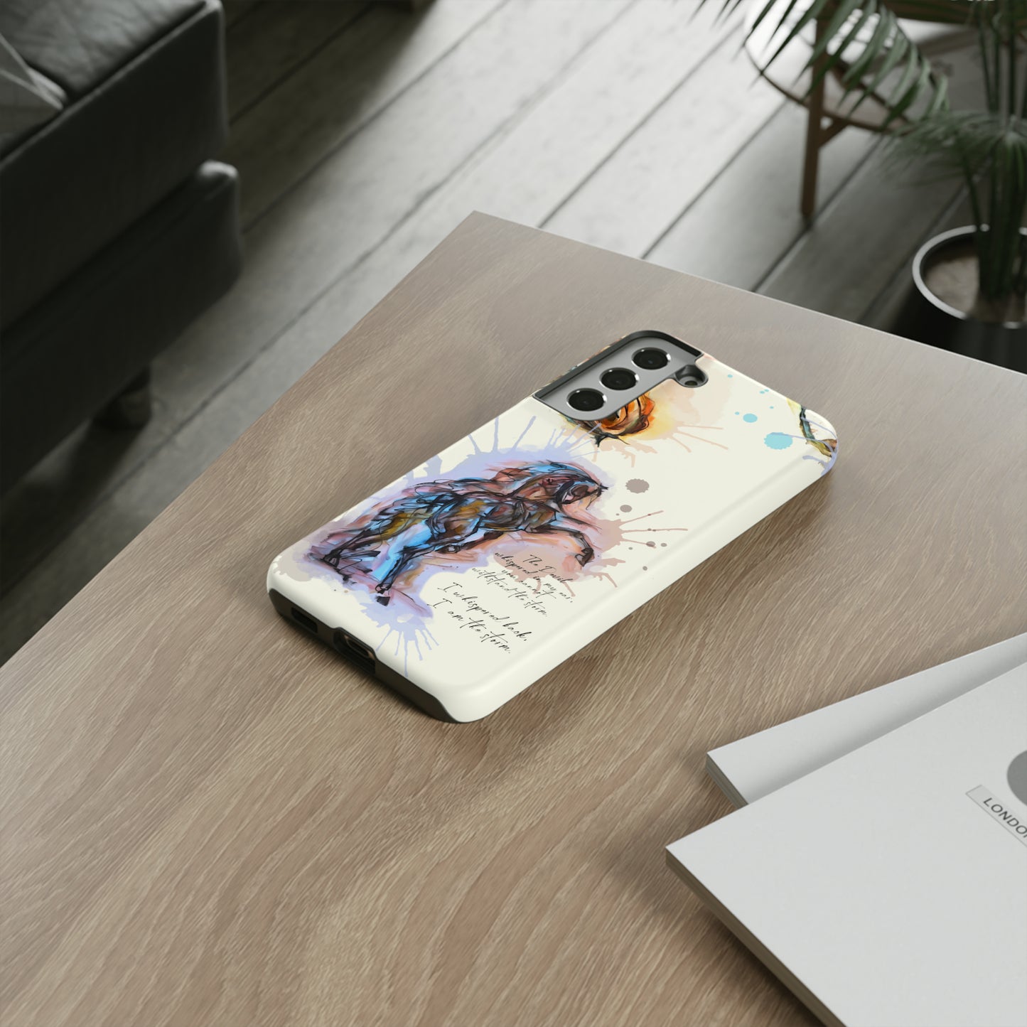 Inspirational Watercolor Horse Horse Lover Gift Study Tough Case Phone Case.
