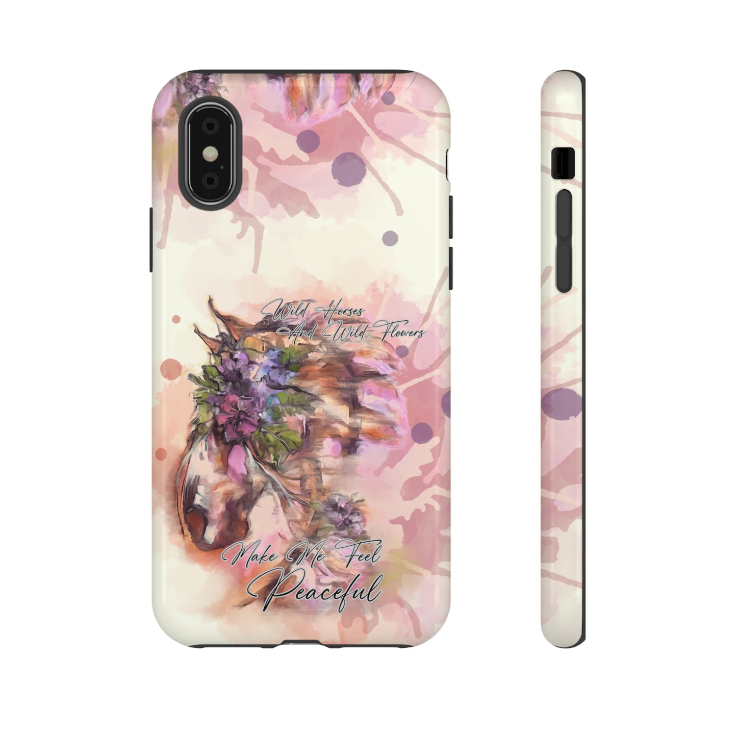 Romantic Equestrian Watercolor Horse Horse Lover Gift Study Tough Case Phone Case.