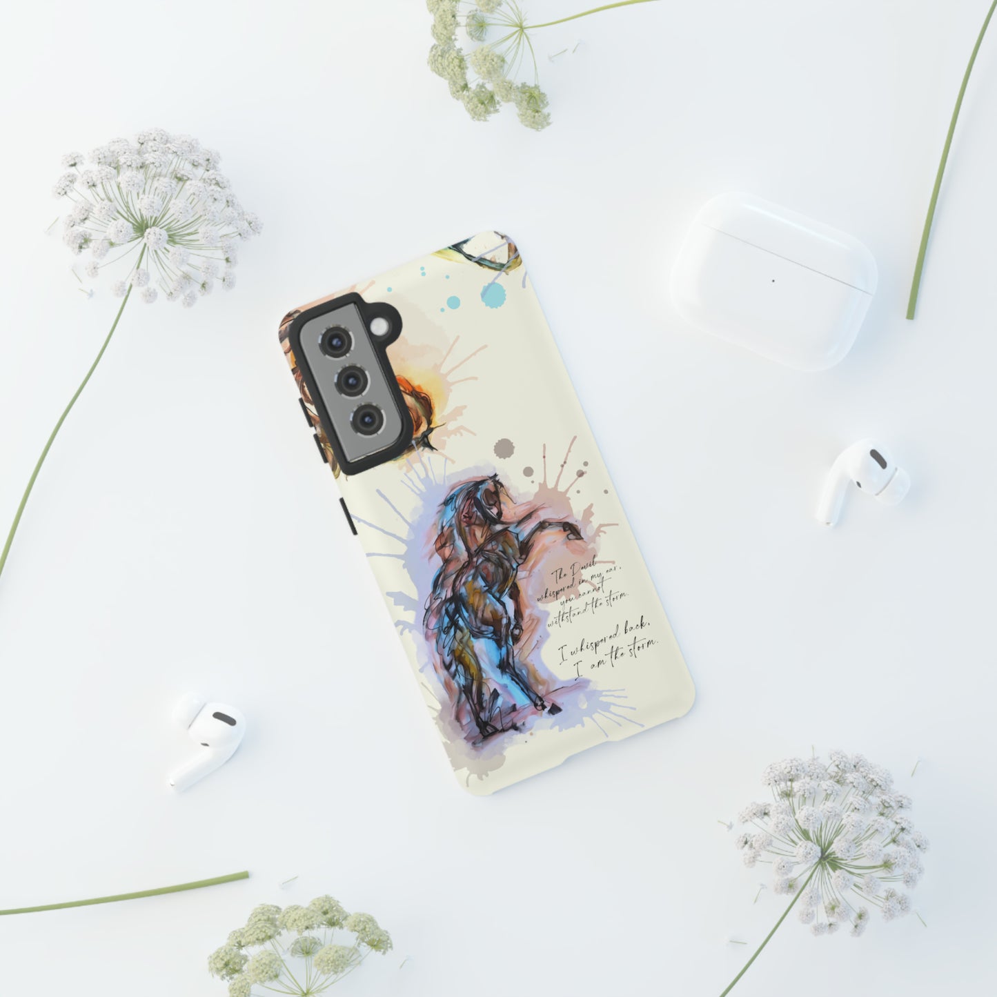 Inspirational Watercolor Horse Horse Lover Gift Study Tough Case Phone Case.