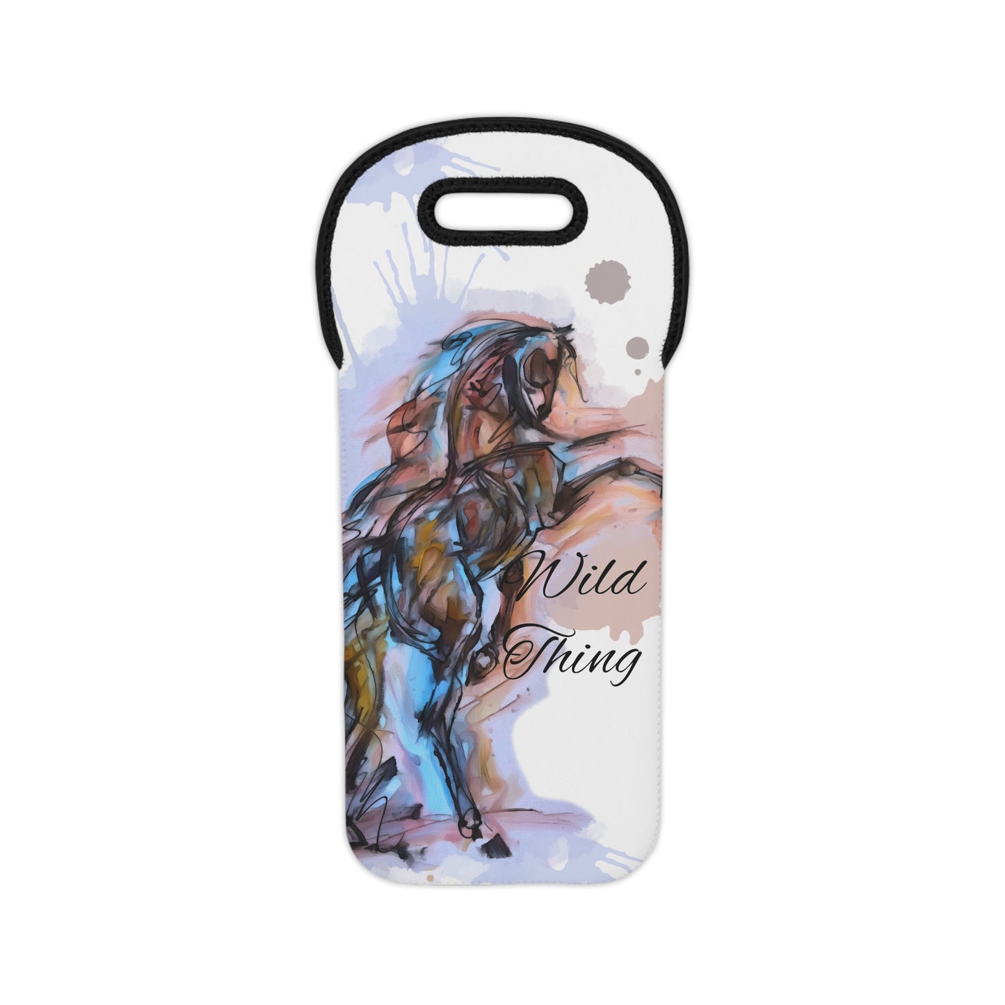 Rearing Horse Equestrian Wine Tote Bag