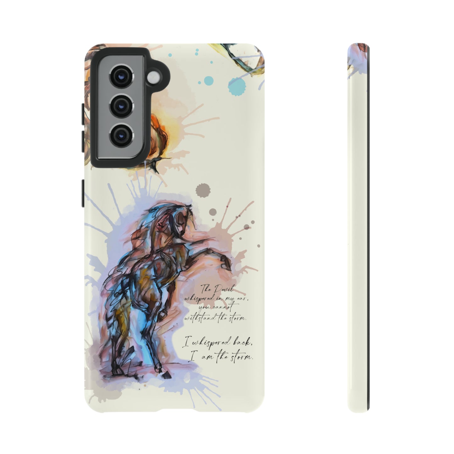 Inspirational Watercolor Horse Horse Lover Gift Study Tough Case Phone Case.
