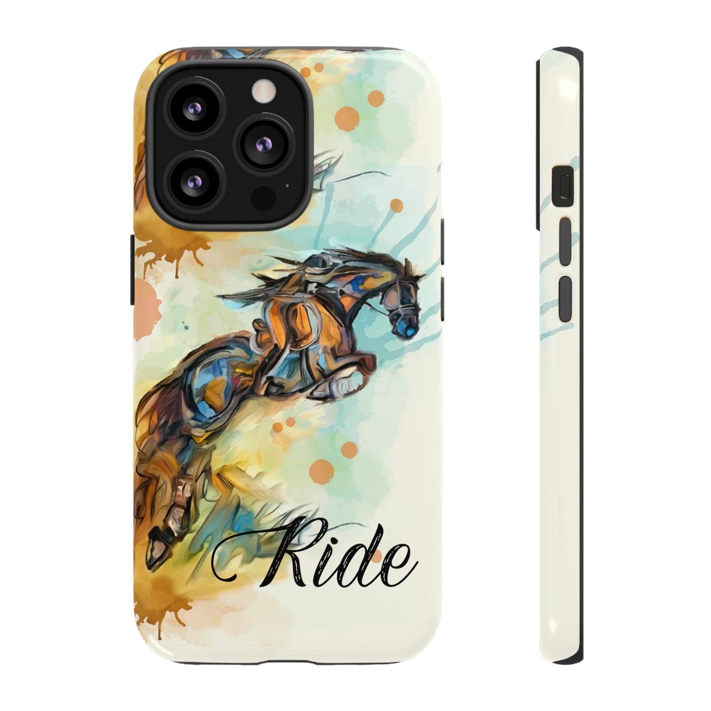 Water color Hunter Jumper Horse arena Study Tough Case Phone Case.