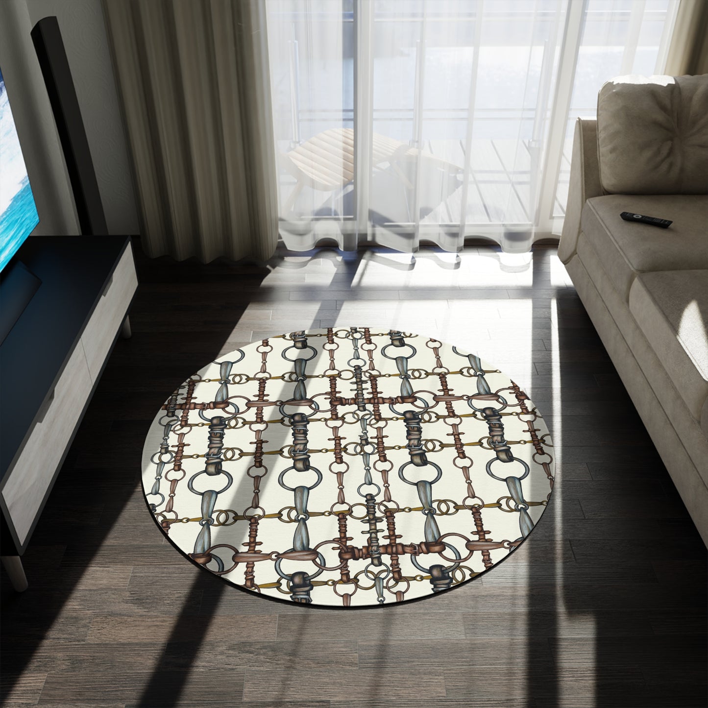 Snaffle Bit Equestrian Round Rug