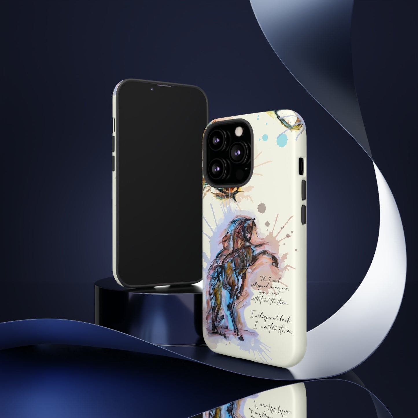 Inspirational Watercolor Horse Horse Lover Gift Study Tough Case Phone Case.
