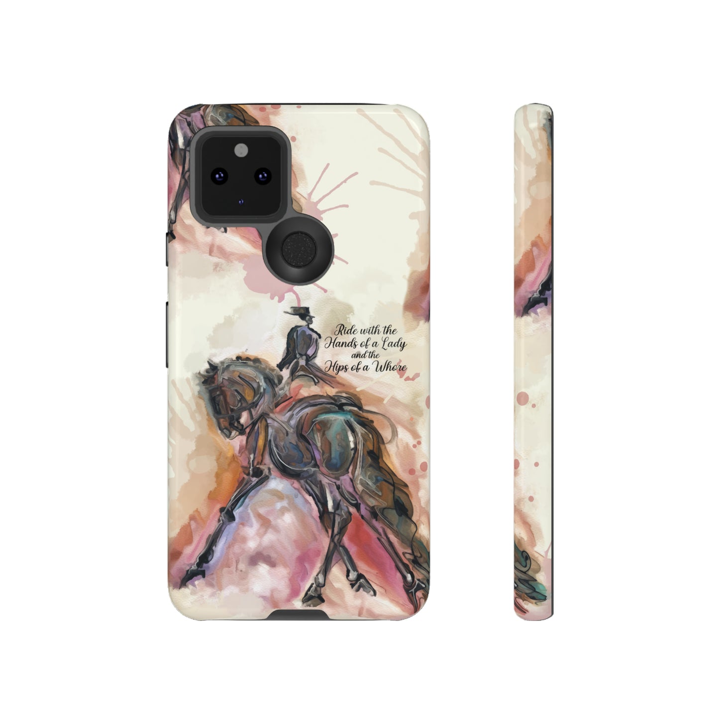 Raunchy Dressage Watercolor Horse Horse Lover Gift Study Tough Case Phone Case.