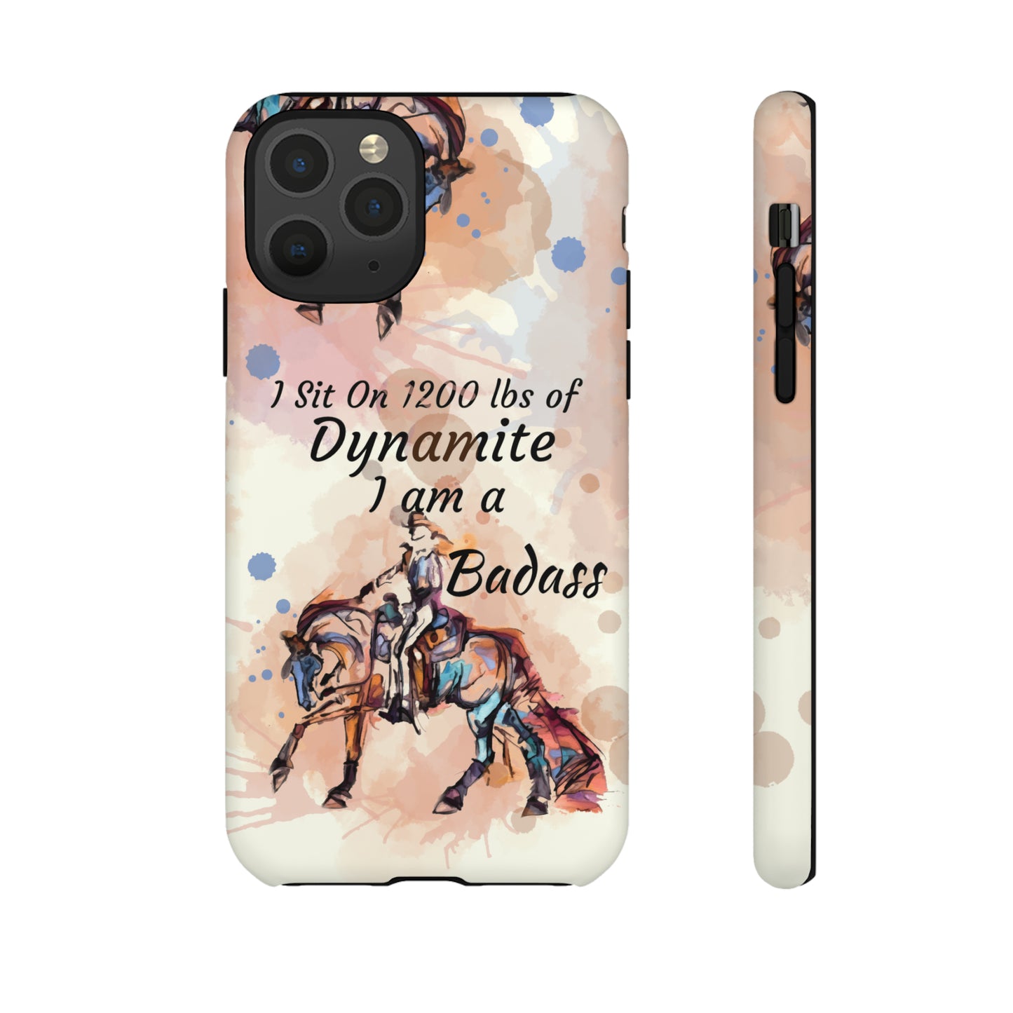 Swearing Western Watercolor Horse Horse Lover Gift Study Tough Case Phone Case.