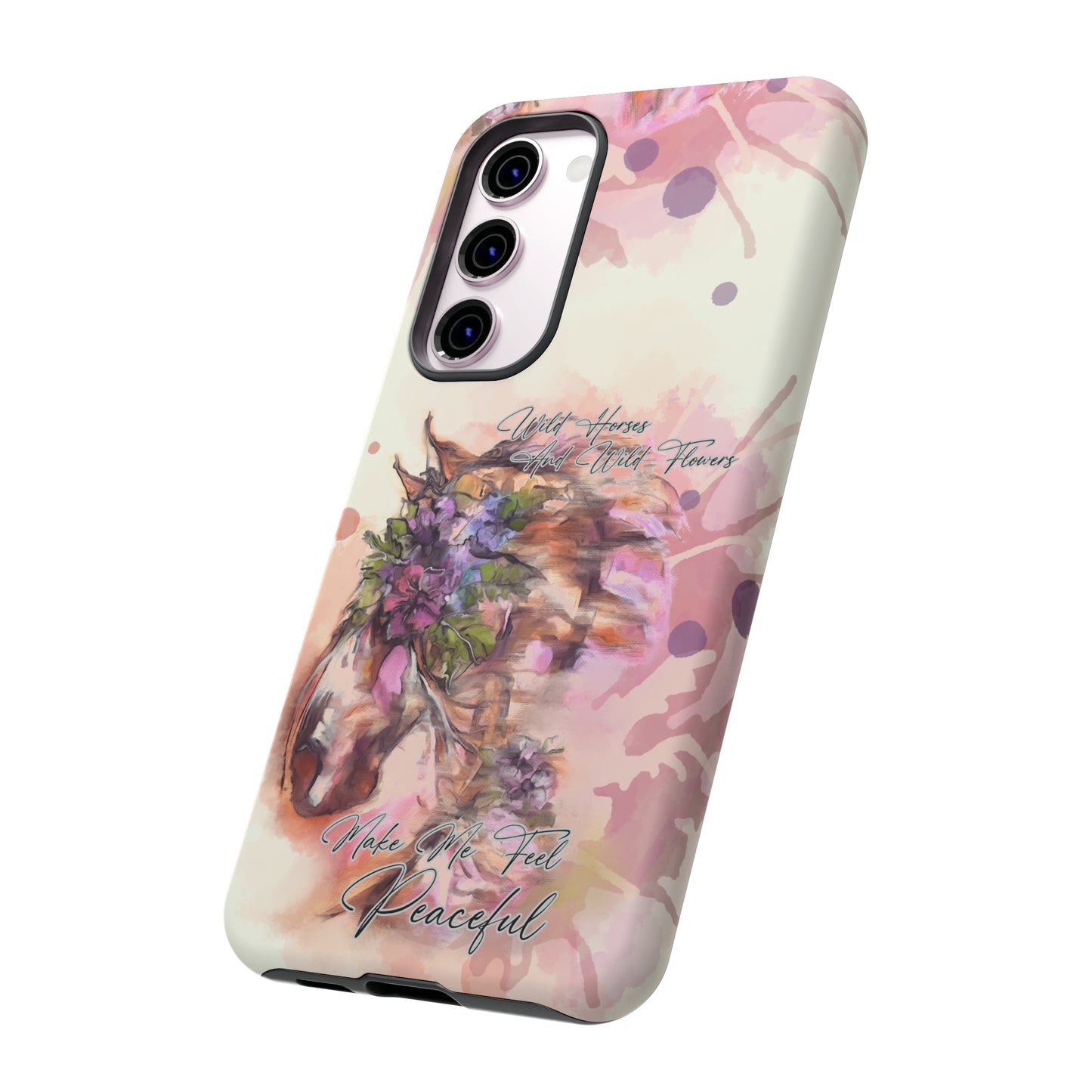 Romantic Equestrian Watercolor Horse Horse Lover Gift Study Tough Case Phone Case.