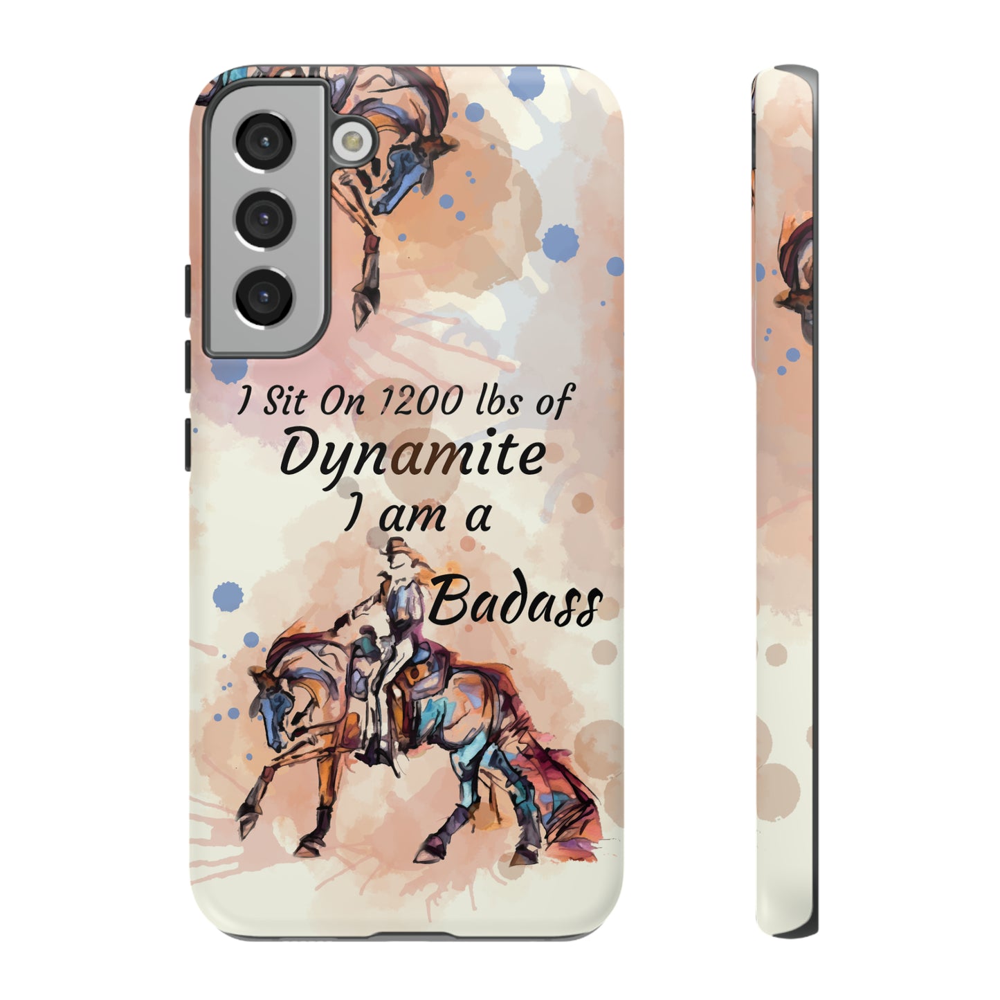 Swearing Western Watercolor Horse Horse Lover Gift Study Tough Case Phone Case.