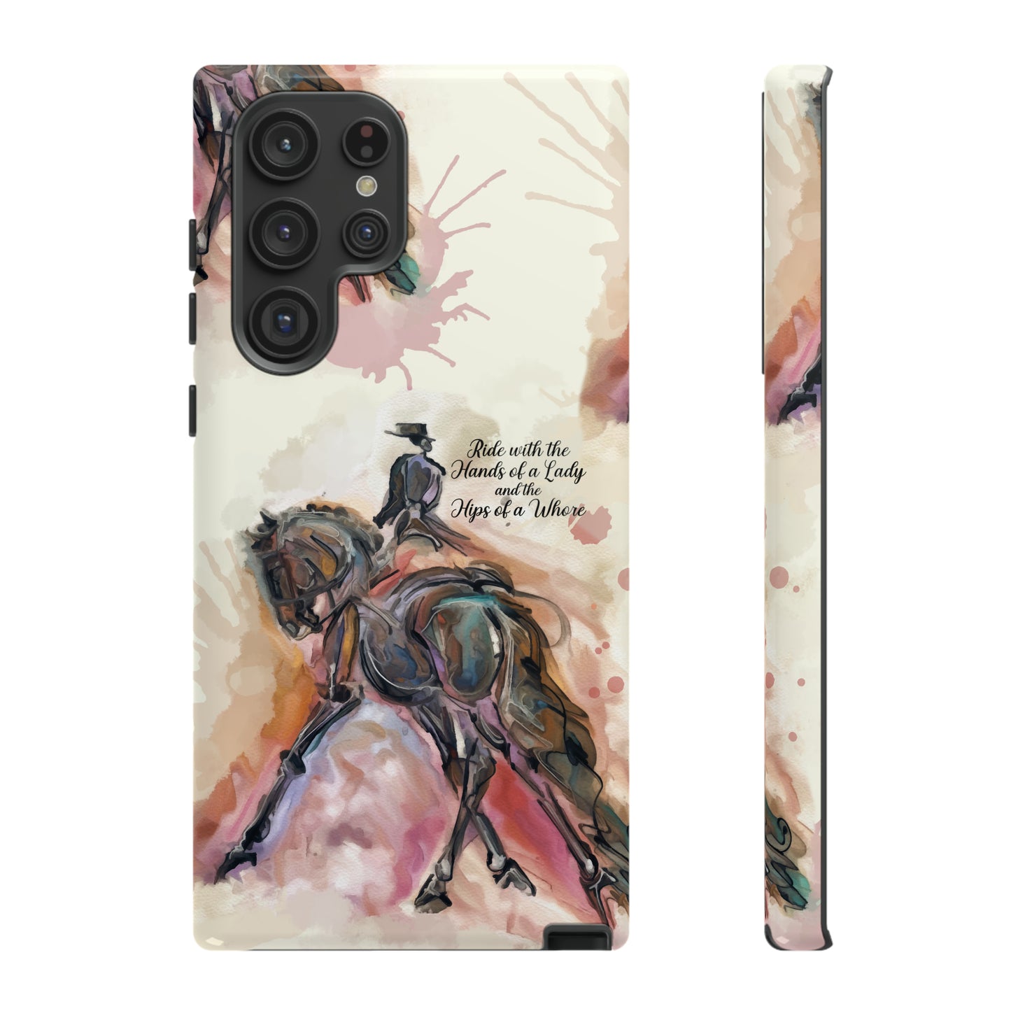 Raunchy Dressage Watercolor Horse Horse Lover Gift Study Tough Case Phone Case.