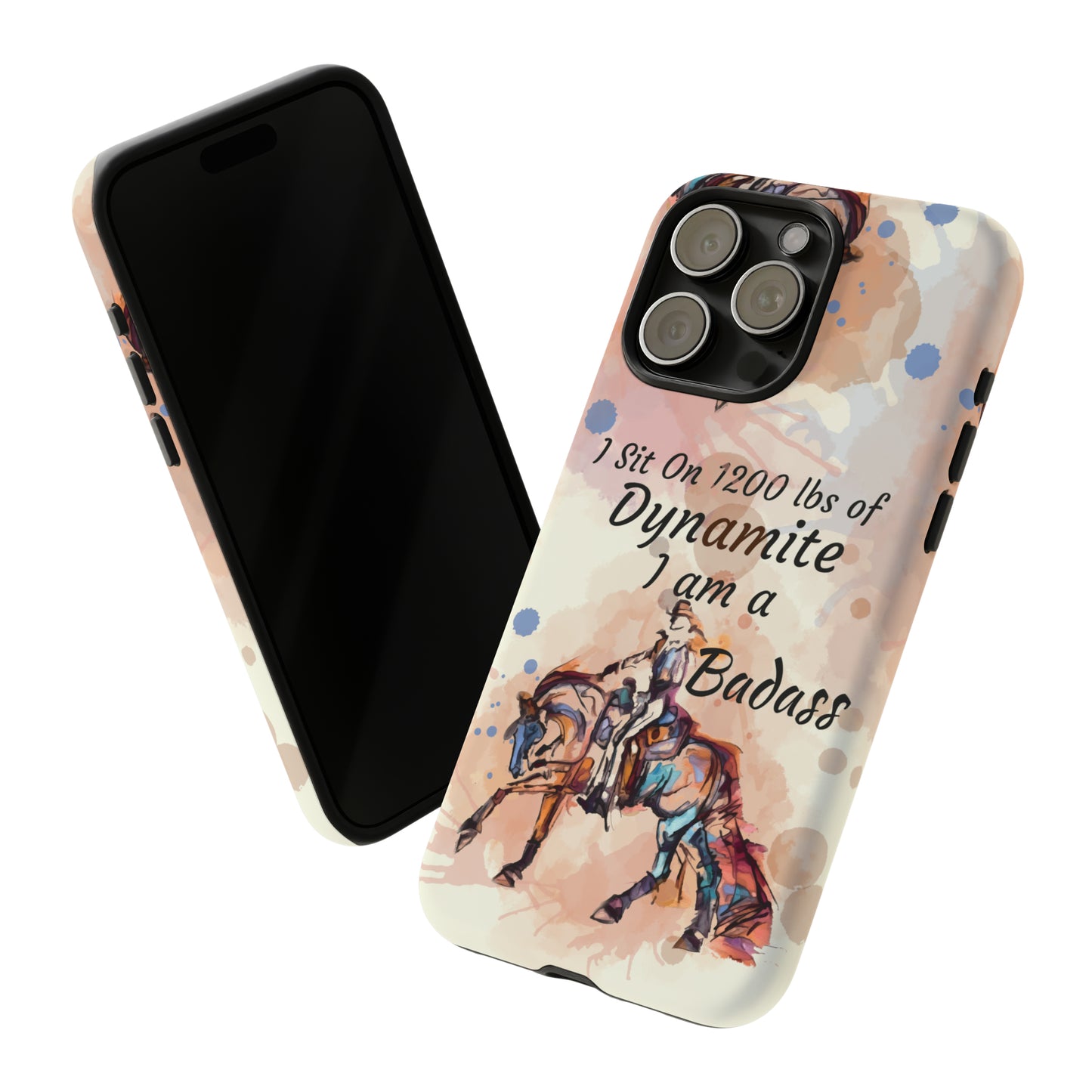Swearing Western Watercolor Horse Horse Lover Gift Study Tough Case Phone Case.